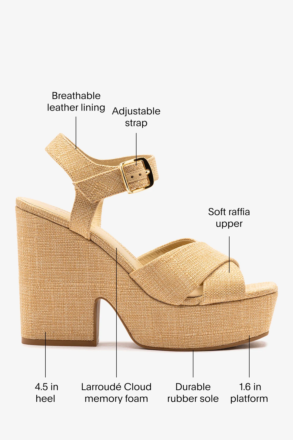 Cher Sandal In Beige Raffia - Image 5