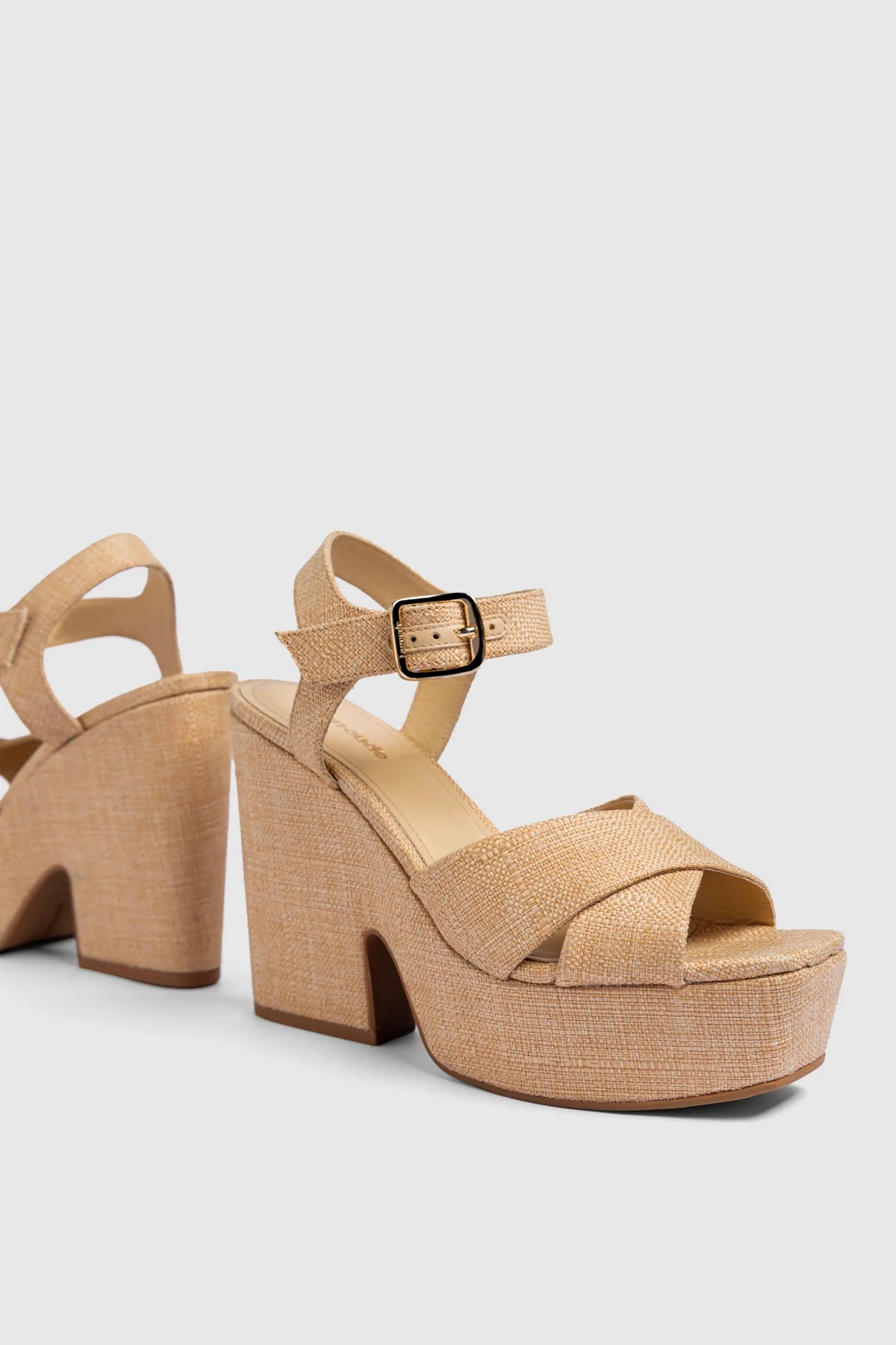 Cher Sandal In Beige Raffia - Image 6