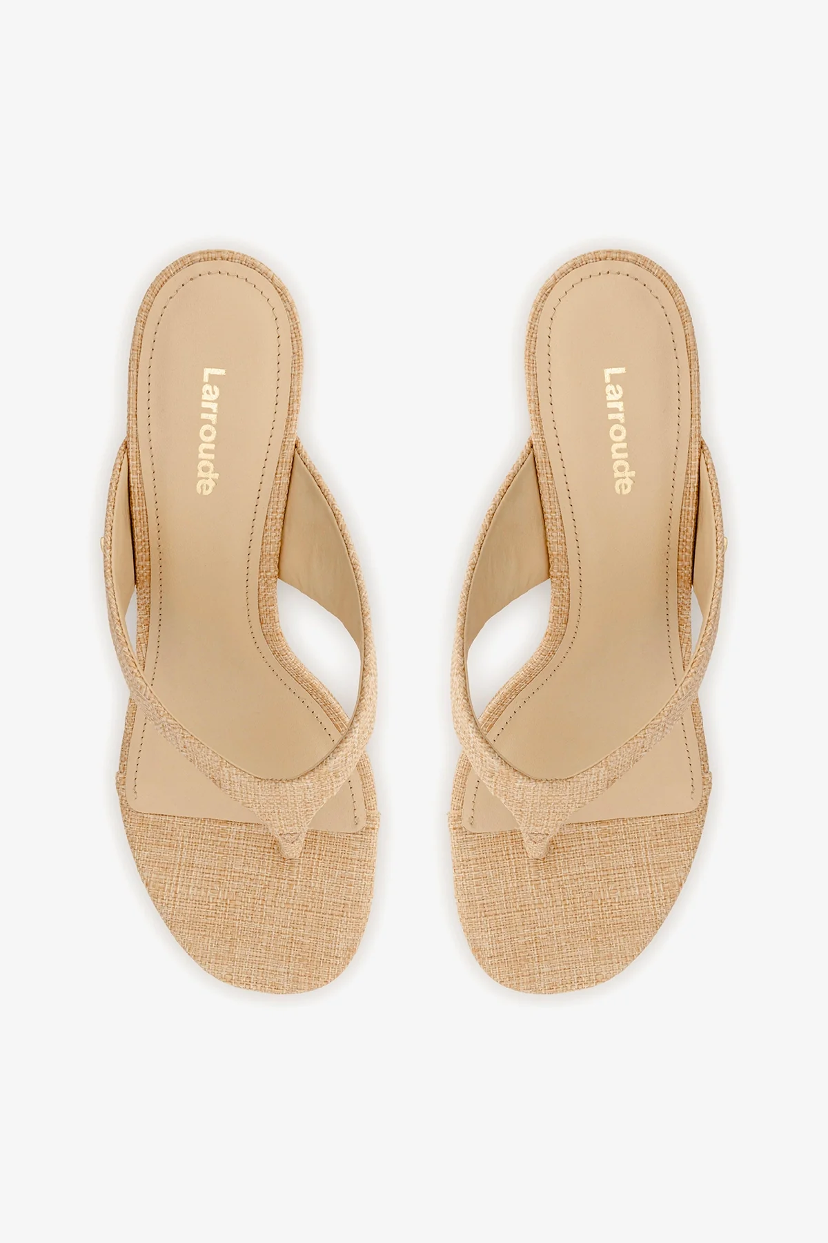 Gaia Low Wedge In Beige Raffia - Image 6