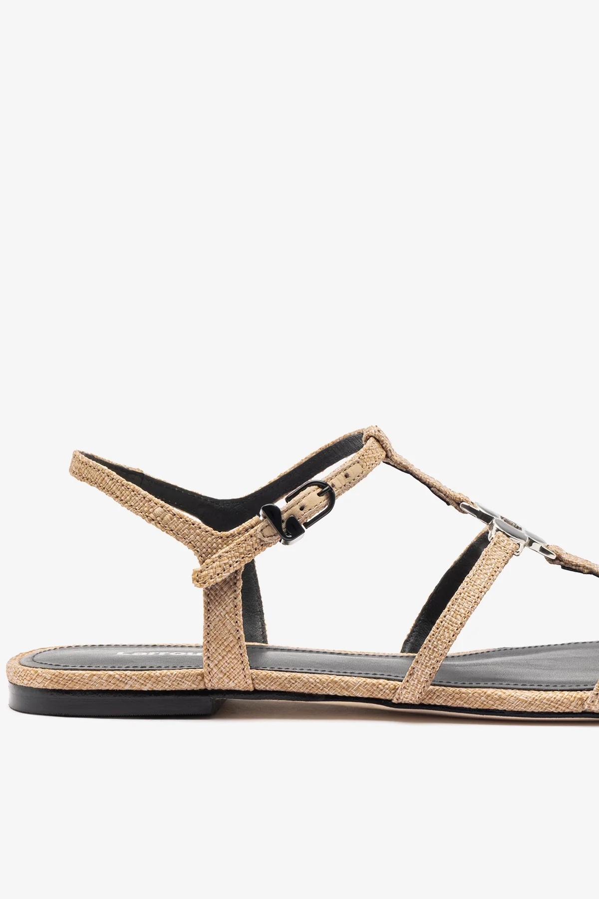 Hana Flat Sandal Beige Raffia - Image 4