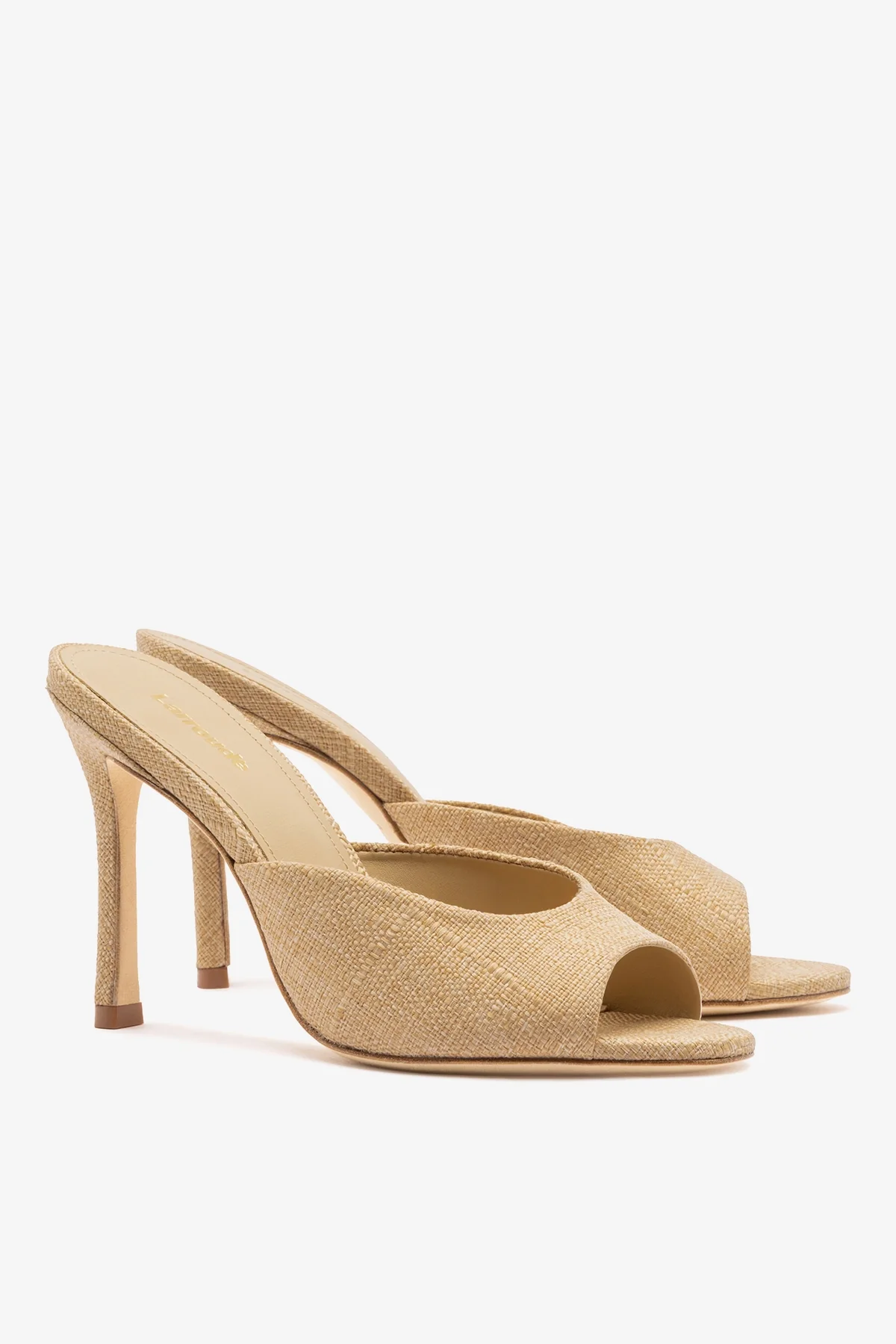 Jasmine Hi Mule Beige Raffia - Image 3