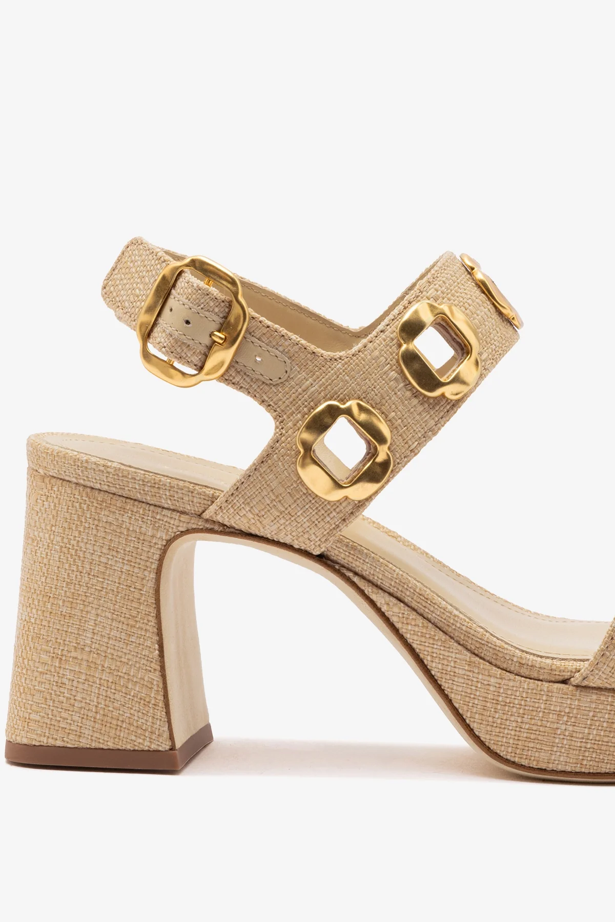 Milan Dolly Low In Beige Raffia - Image 4
