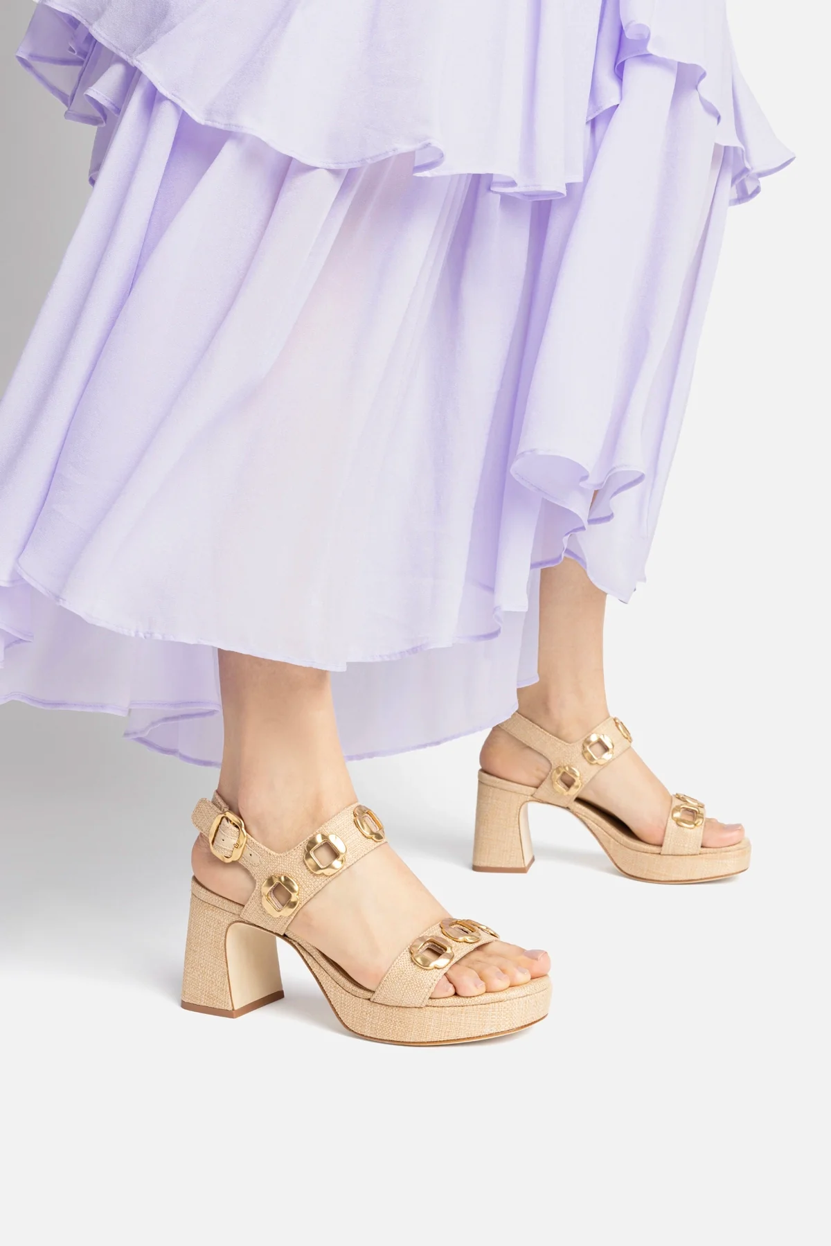 Milan Dolly Low In Beige Raffia - Image 5