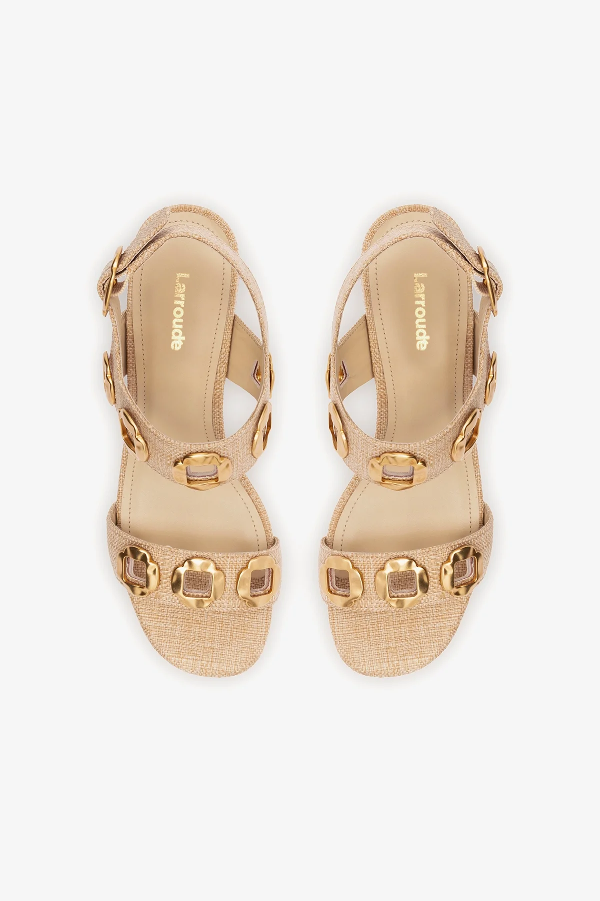 Milan Dolly Low In Beige Raffia - Image 6
