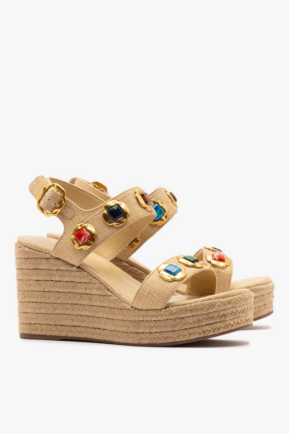 Milan Gioiello Espadrille In Beige Raffia - Image 3
