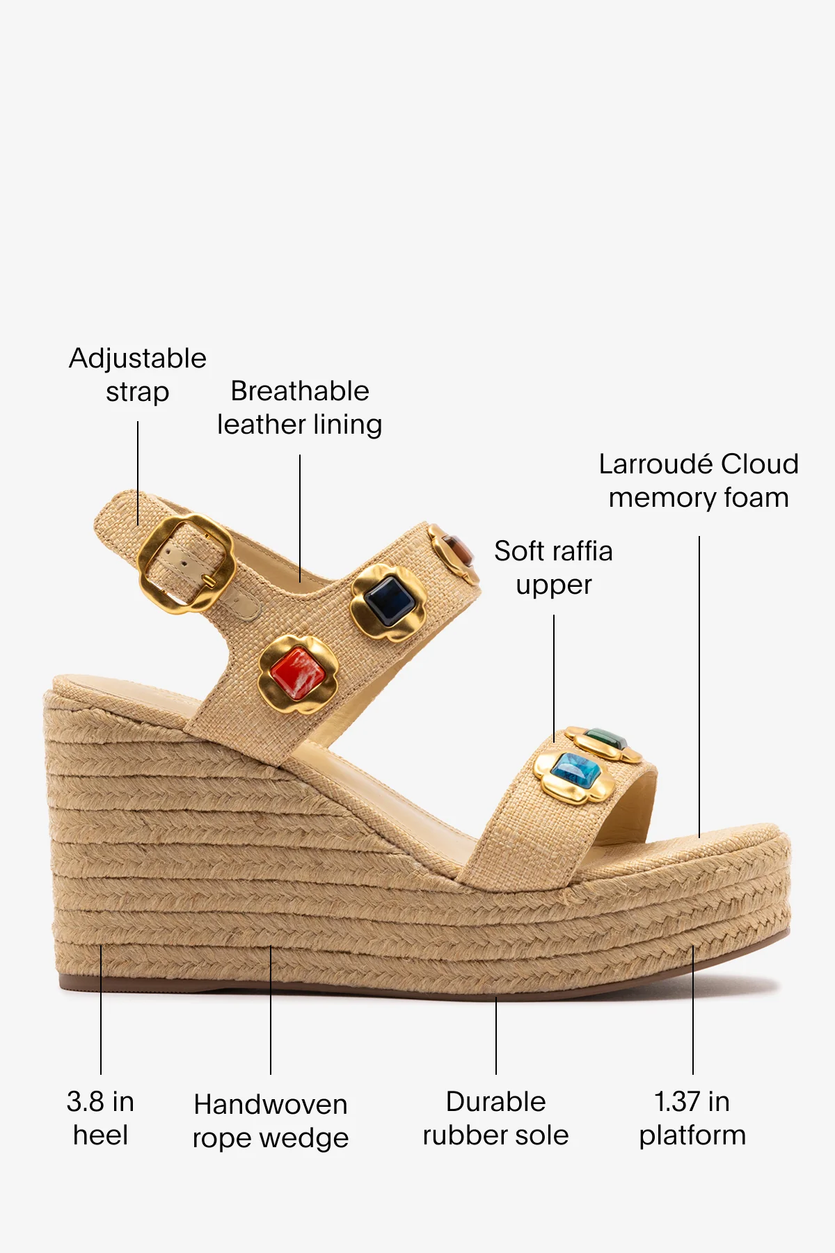 Milan Gioiello Espadrille In Beige Raffia - Image 5