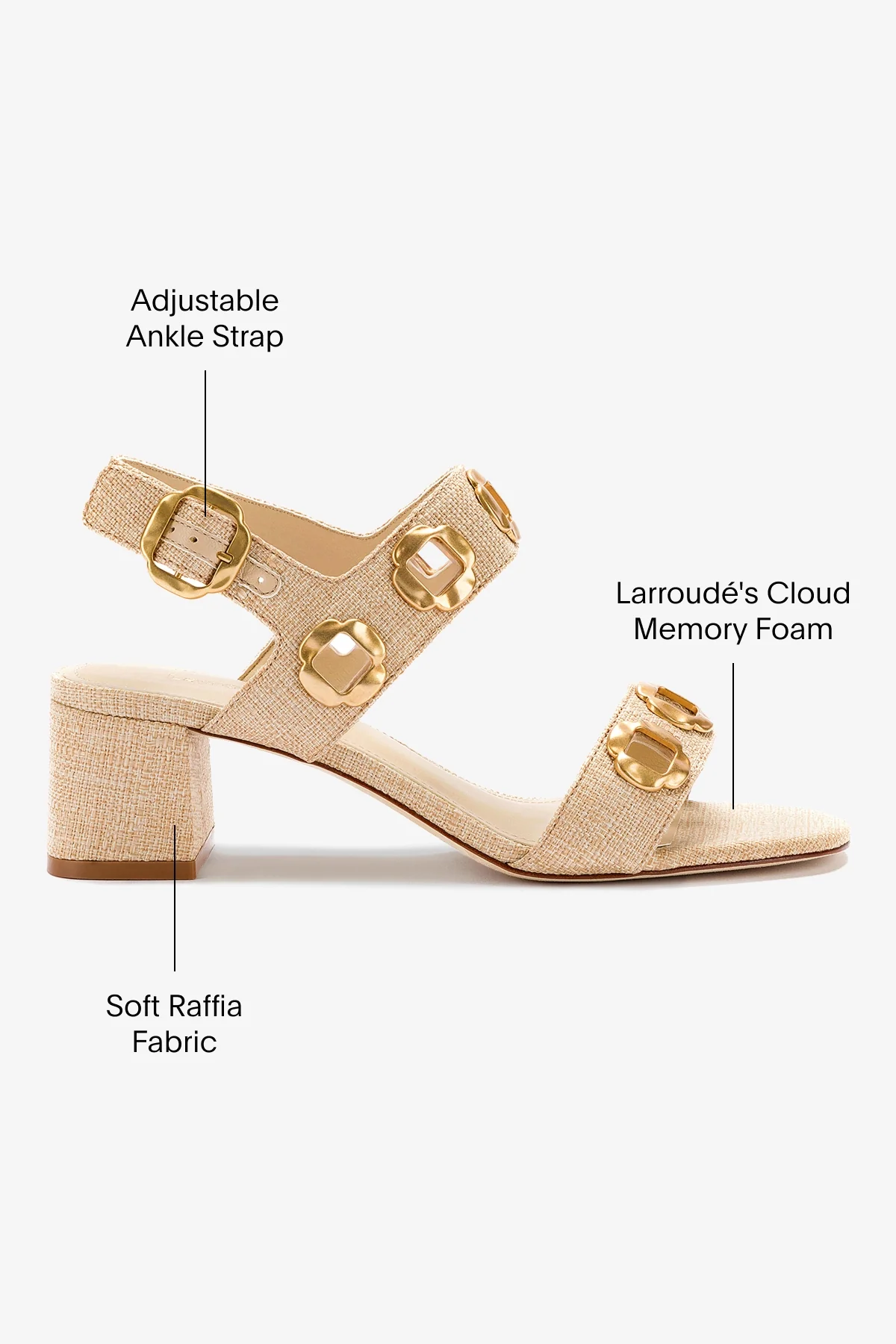 Milan Sandal In Beige Raffia - Image 4
