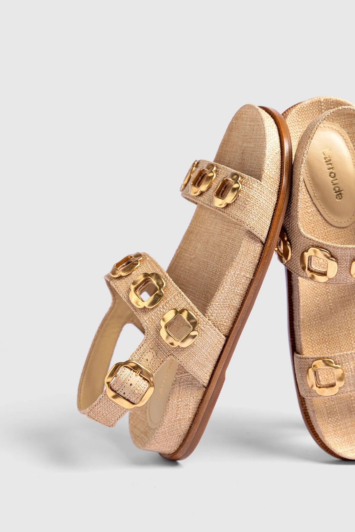 Milan Sport Sandal In Beige Raffia - Image 5