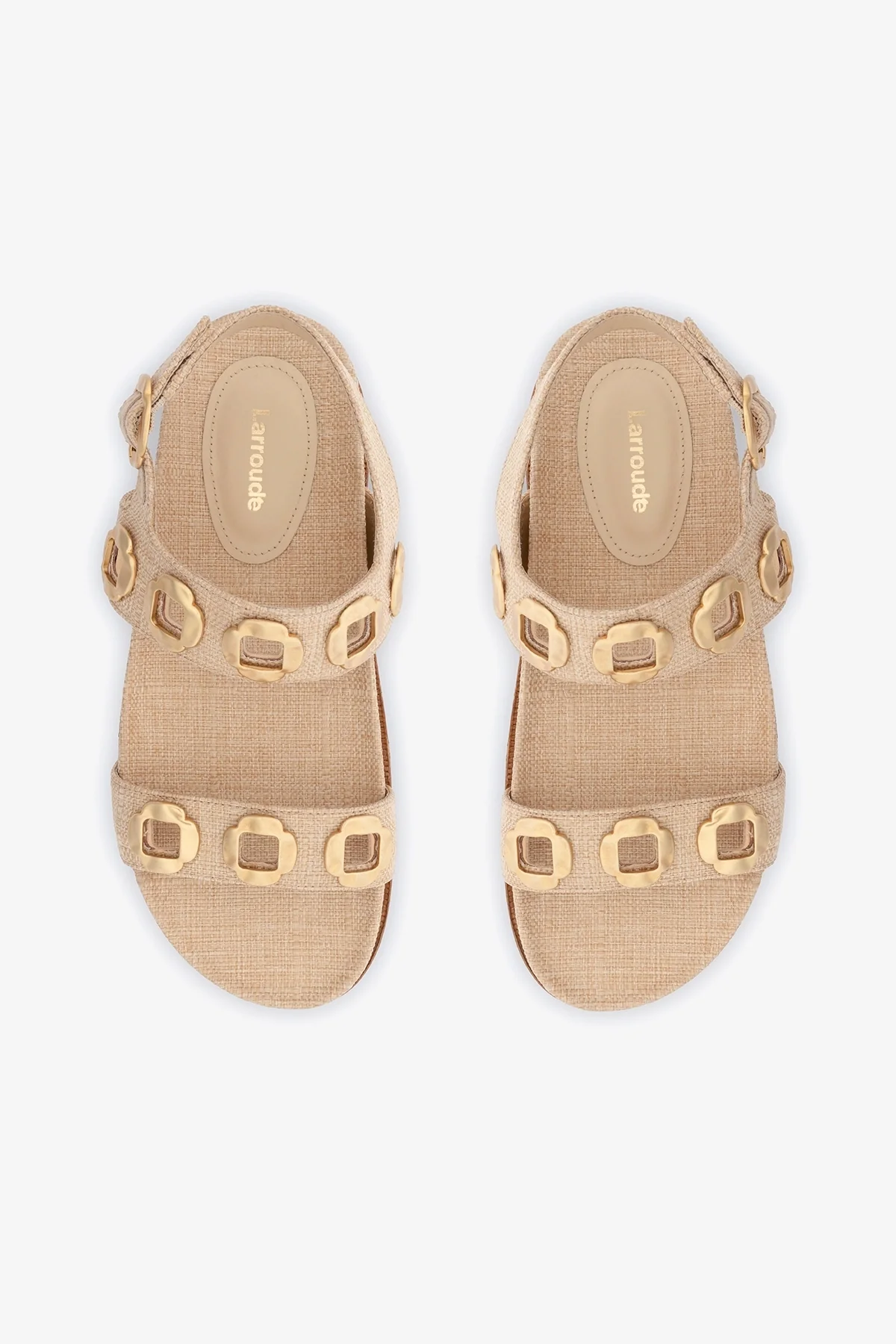 Milan Sport Sandal In Beige Raffia - Image 6