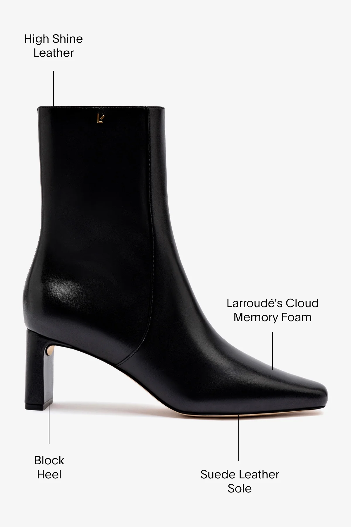 Alexis Bootie In Black Leather - Image 5
