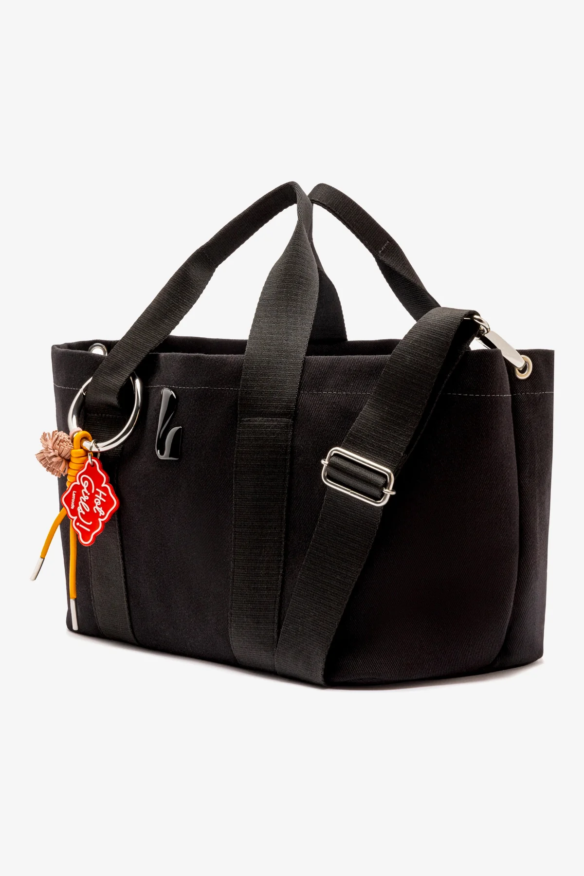 Americana Tote Bag In Black Denim - Image 3