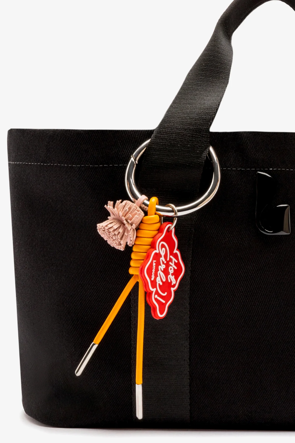 Americana Tote Bag In Black Denim - Image 4