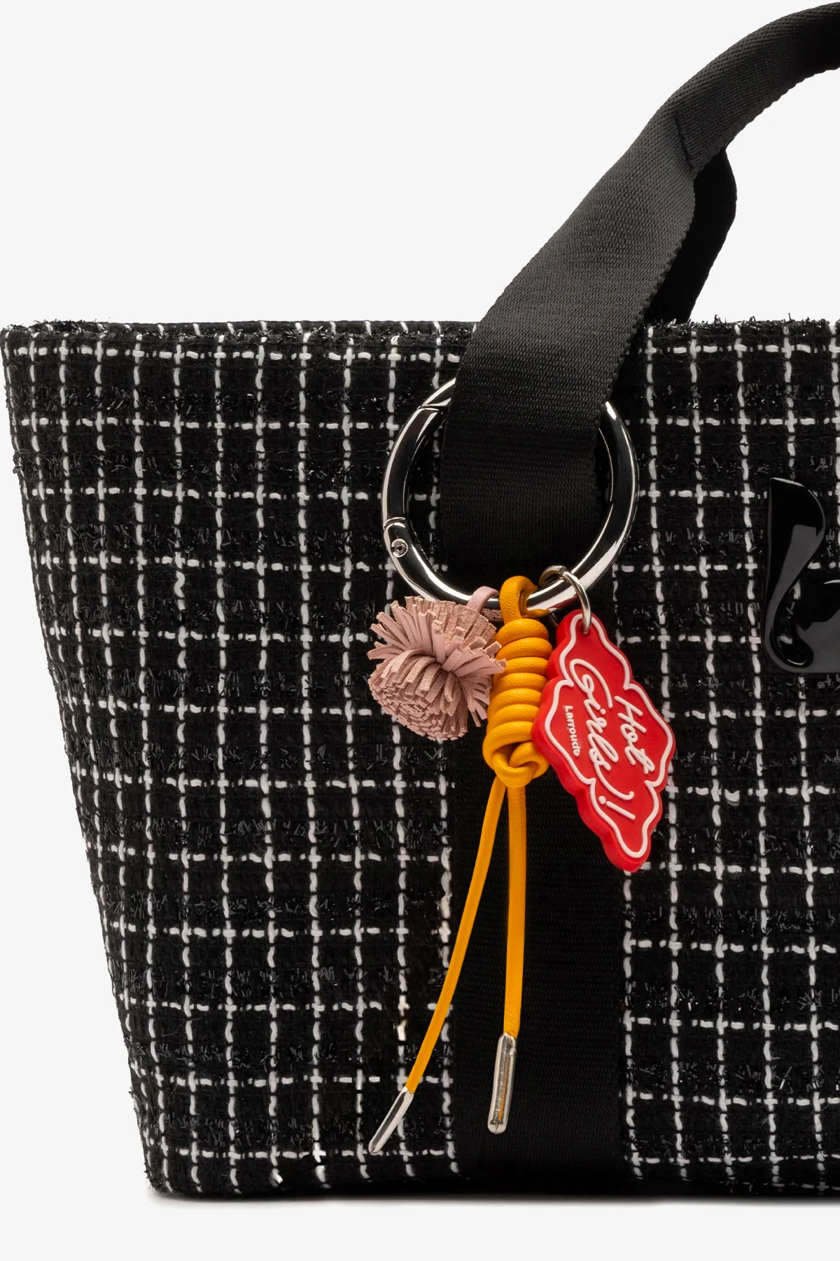 Americana Tote Bag In Black Milano Tweed - Image 5