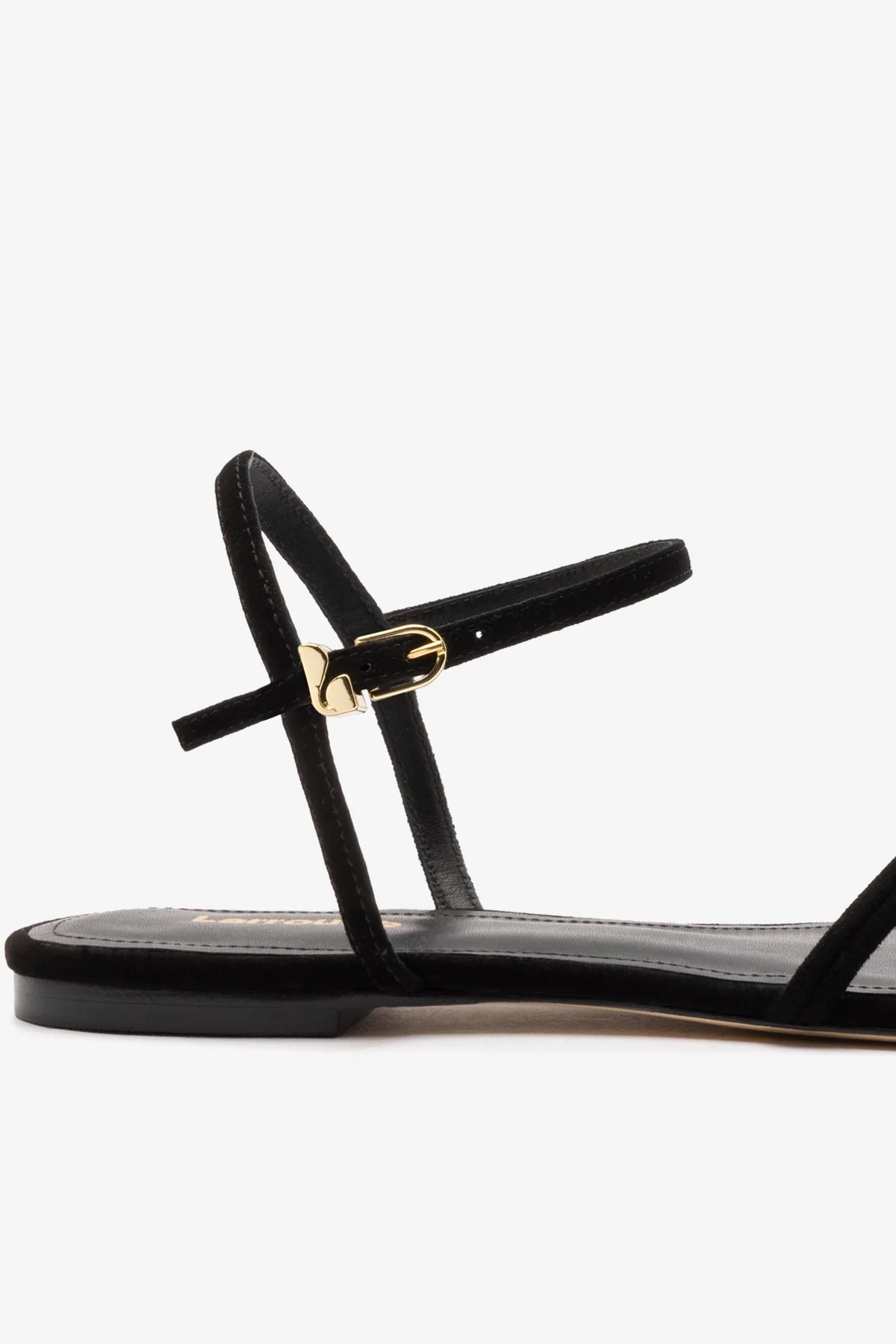 Annie Sandal Ankle Tie In Black Leather - Image 4