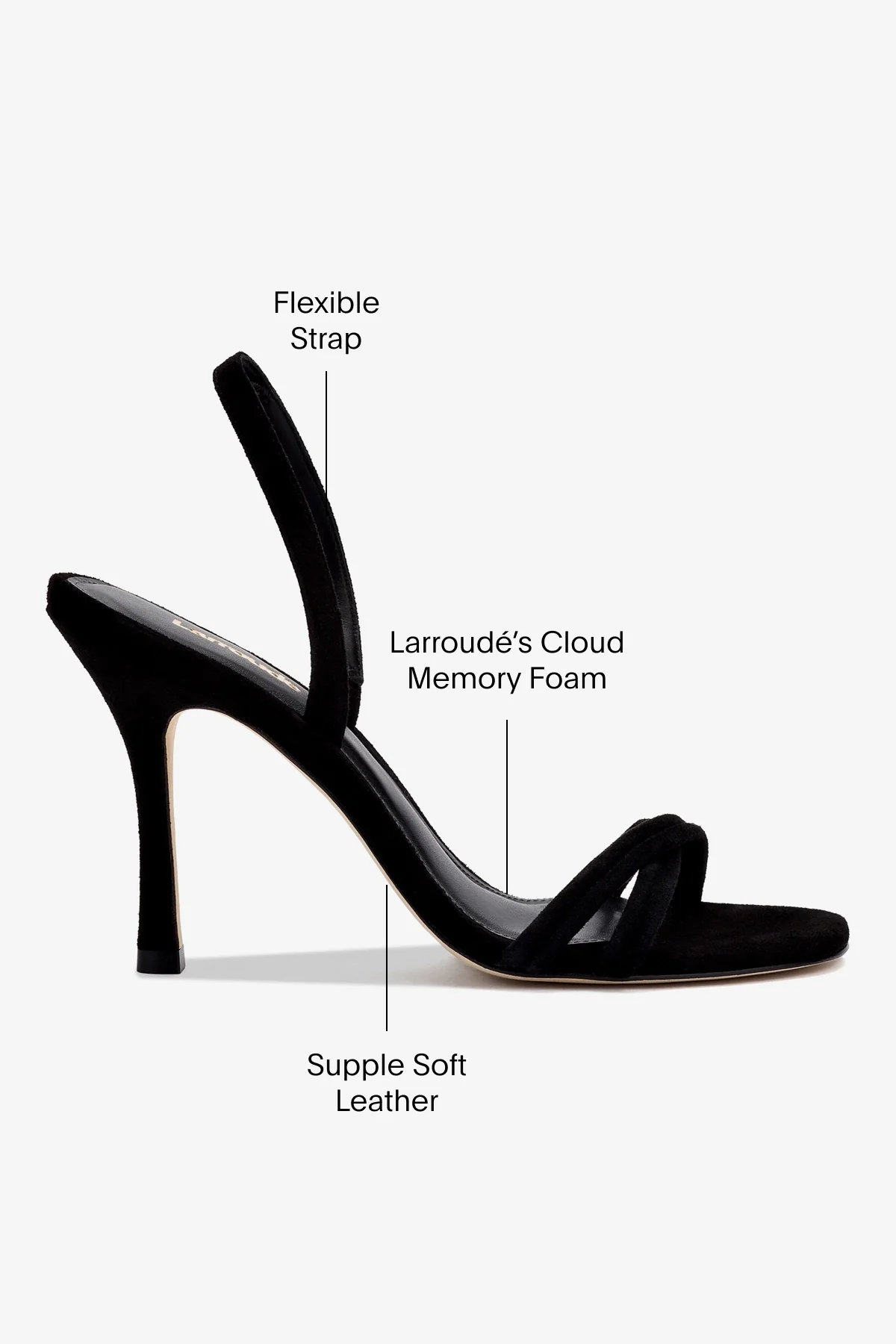 Annie Sandal In Black Suede - Image 5