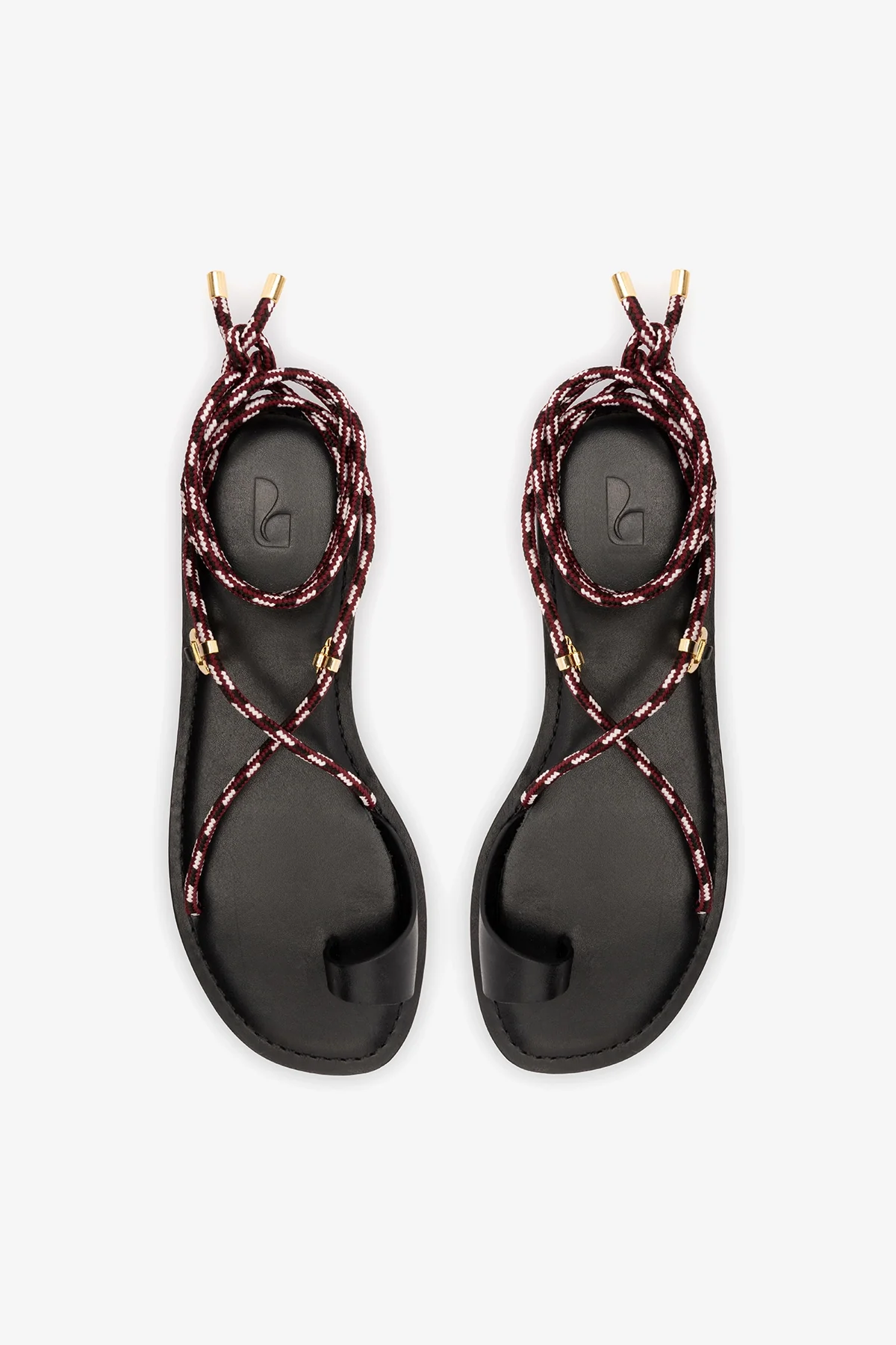Antibes Flat In Black Leather - Image 6