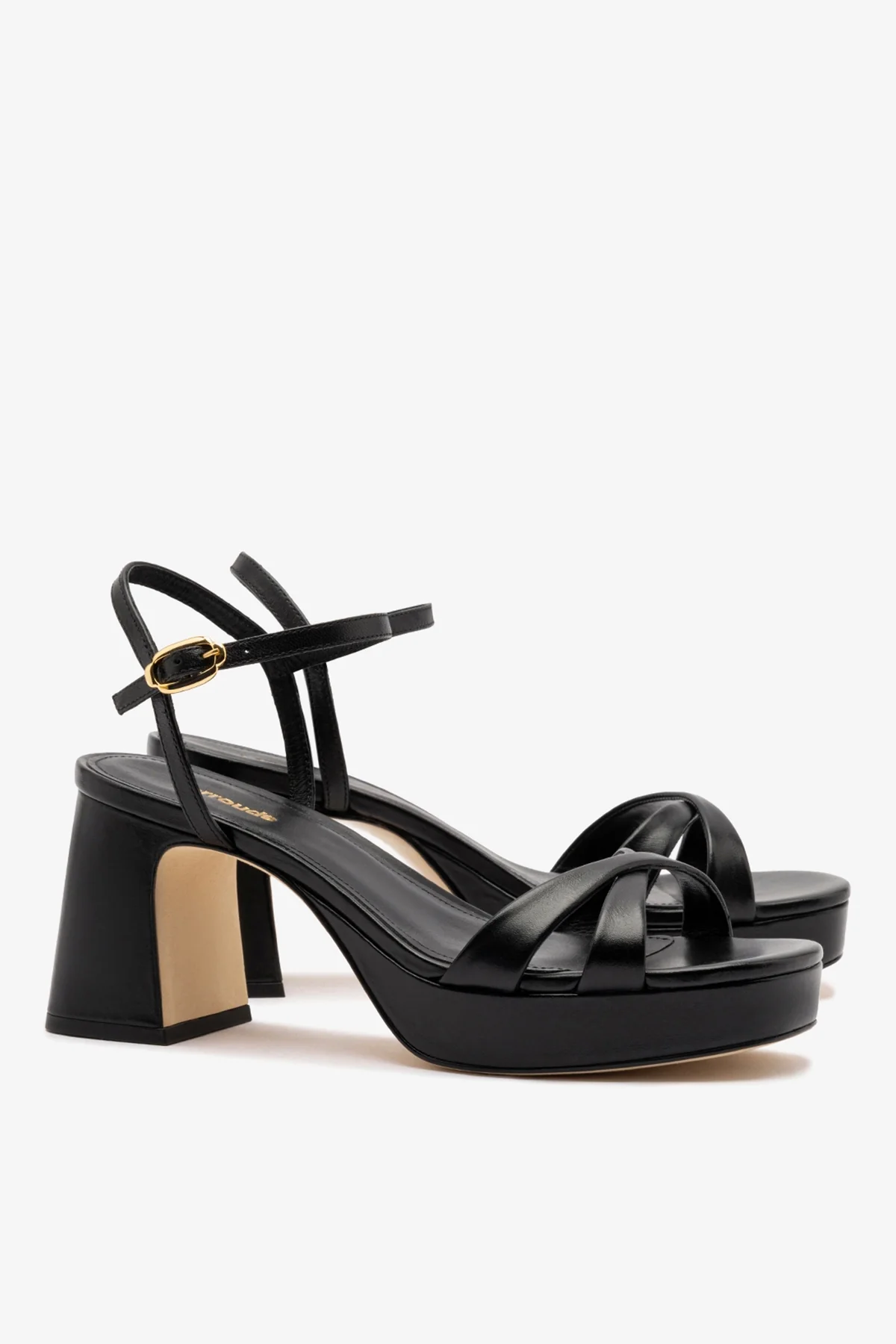 Bianca Low Sandal In Black Leather - Image 2