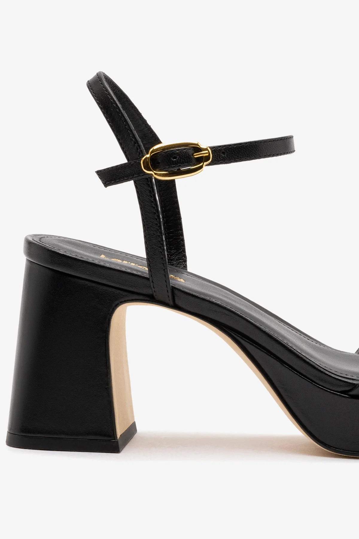 Bianca Low Sandal In Black Leather - Image 3