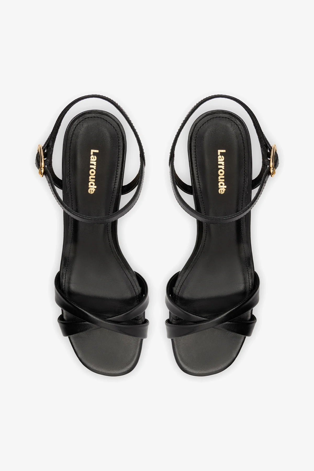 Bianca Low Sandal In Black Leather - Image 4
