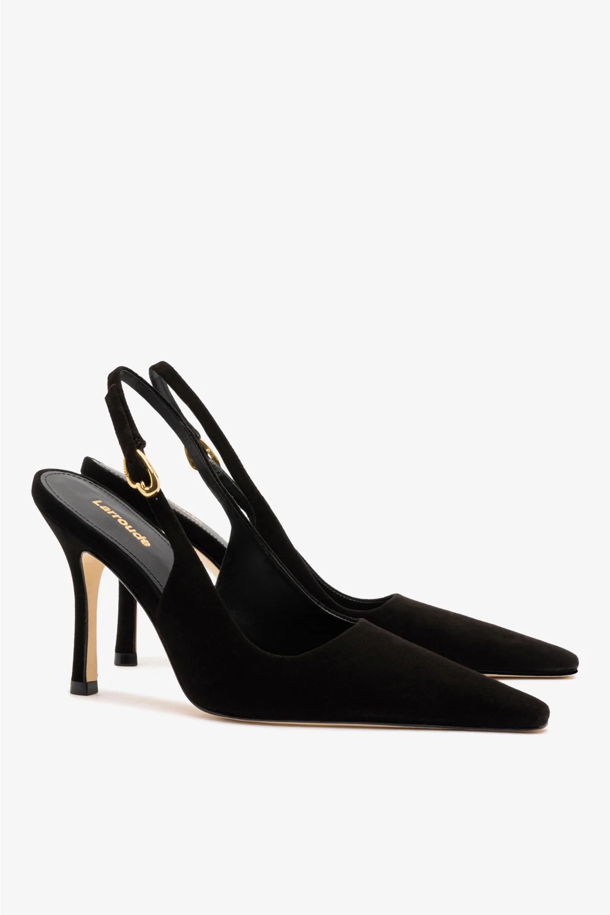 Carine Pump In Black Leather - Image 3