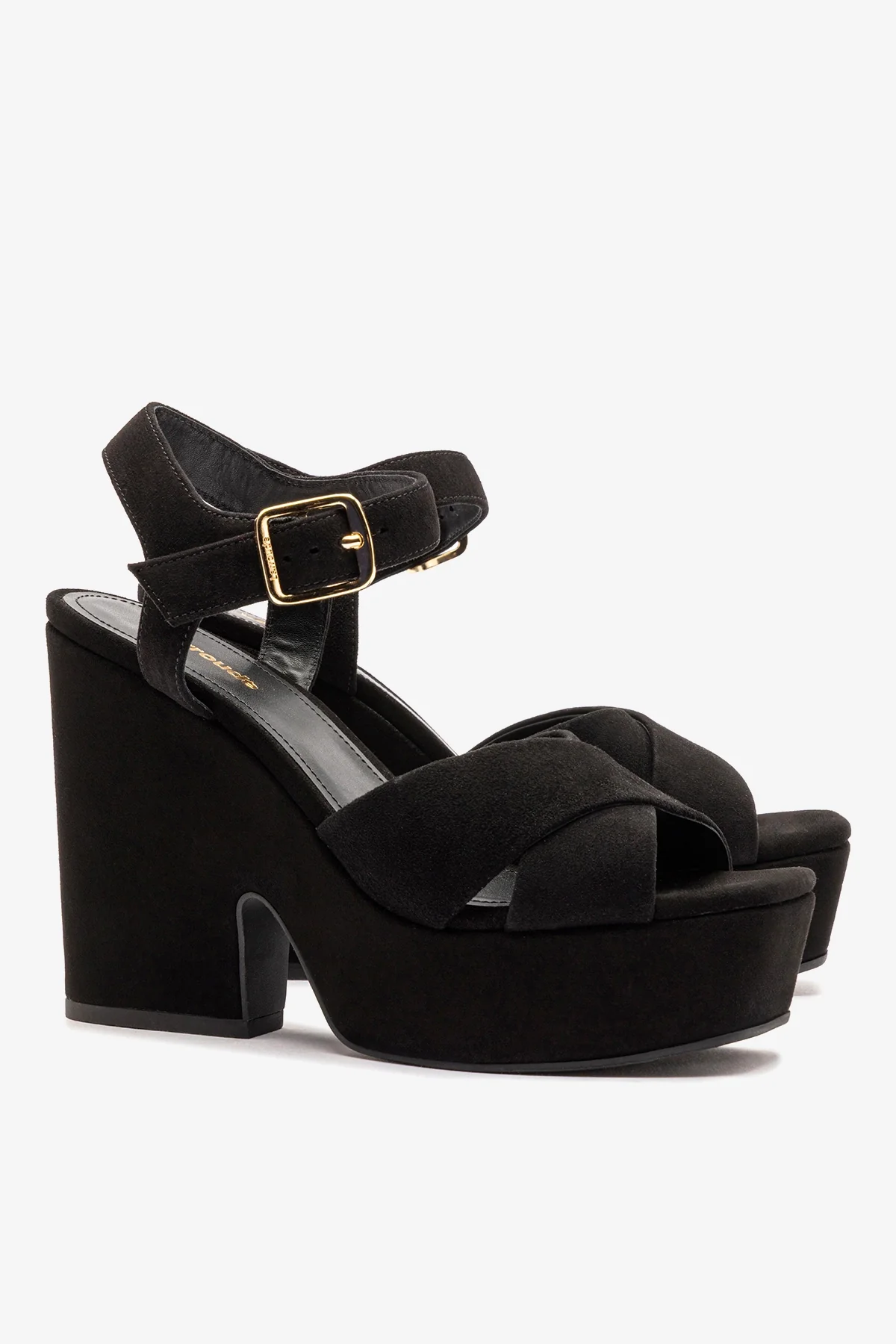 Cher Sandal In Black Leather - Image 3