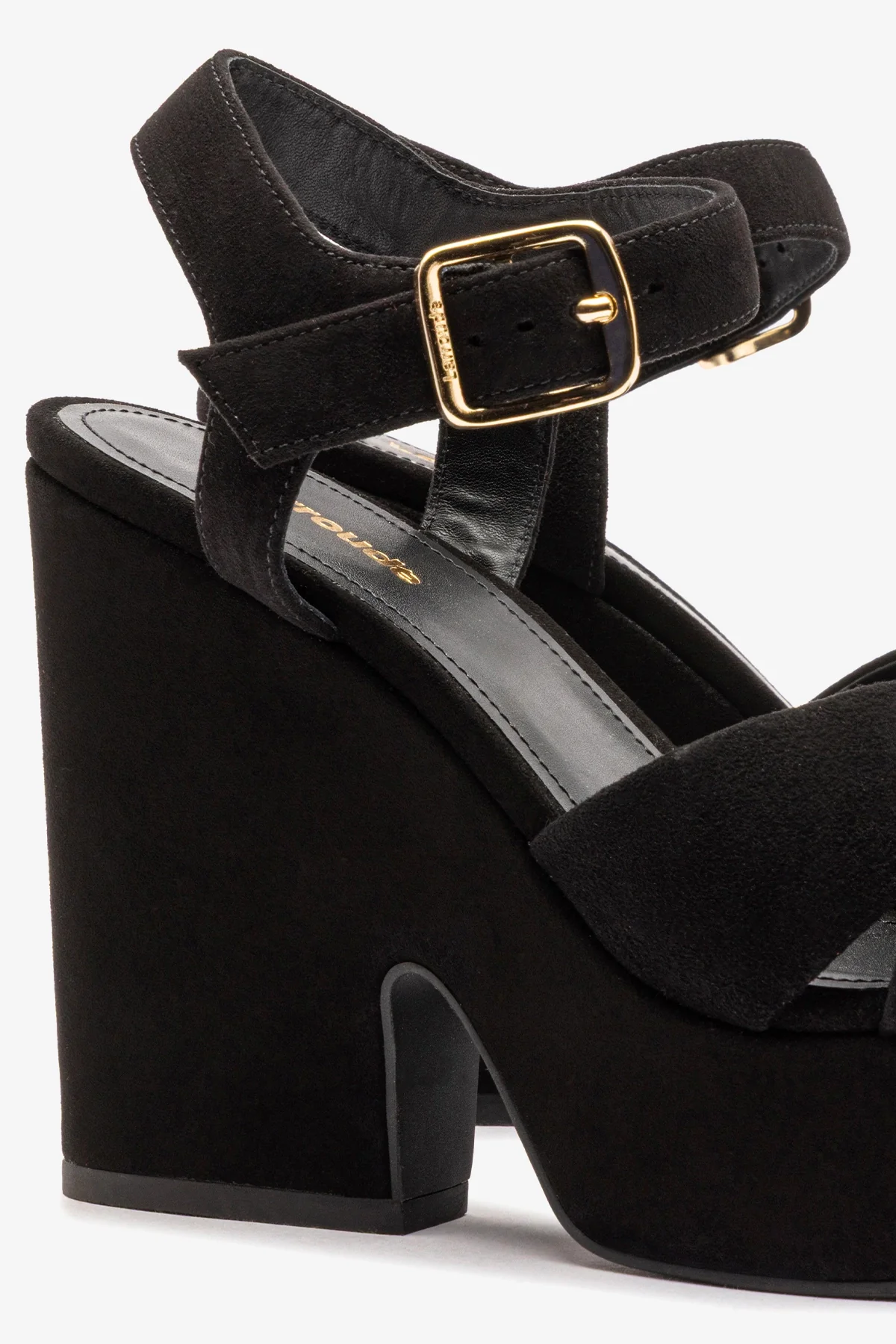 Cher Sandal In Black Leather - Image 4