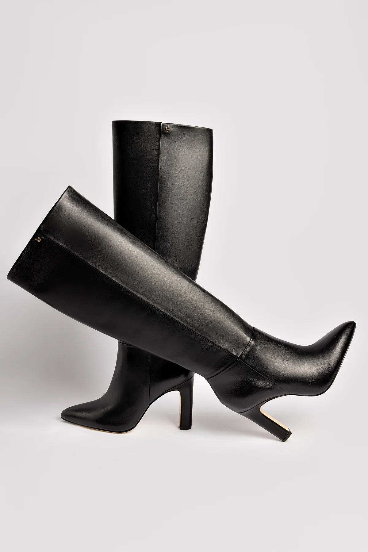 Cindy Hi Boot In Black Leather - Image 6