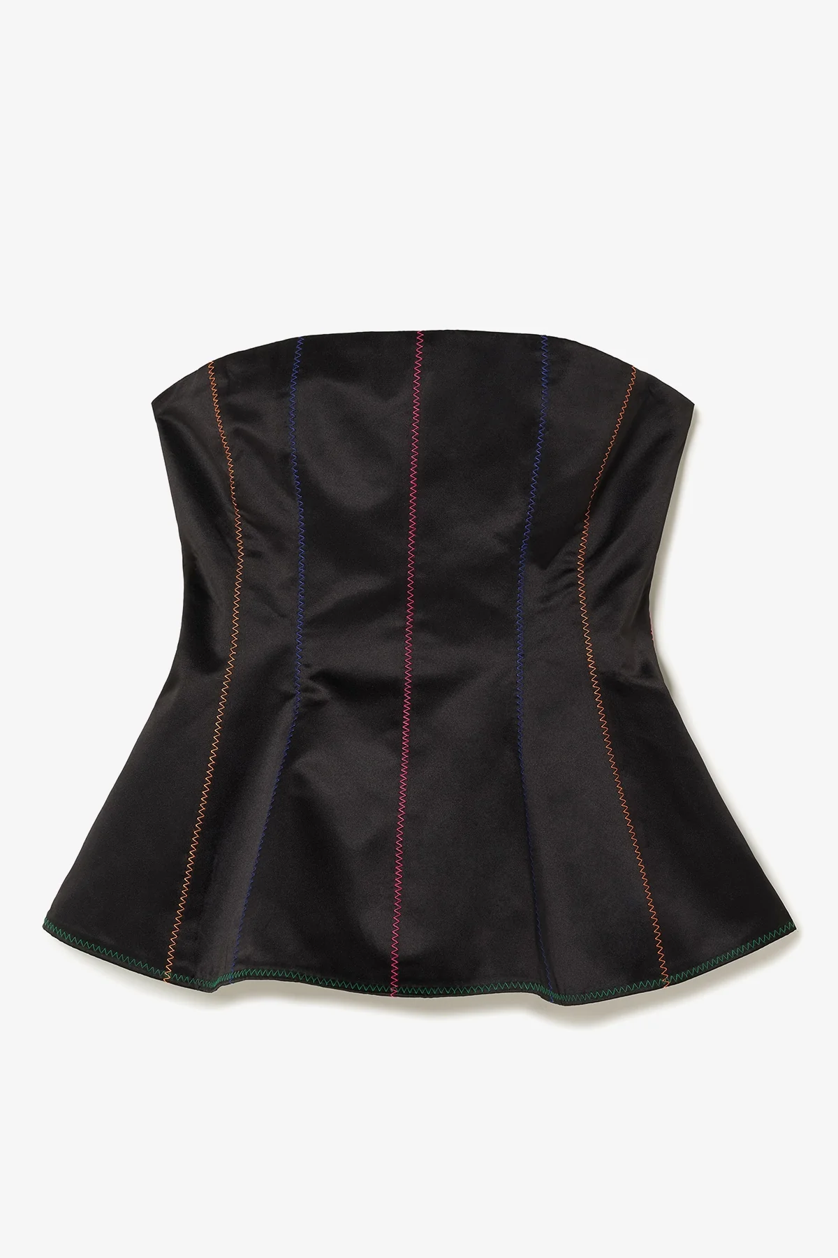 Claire Bustier Top In Black Satin