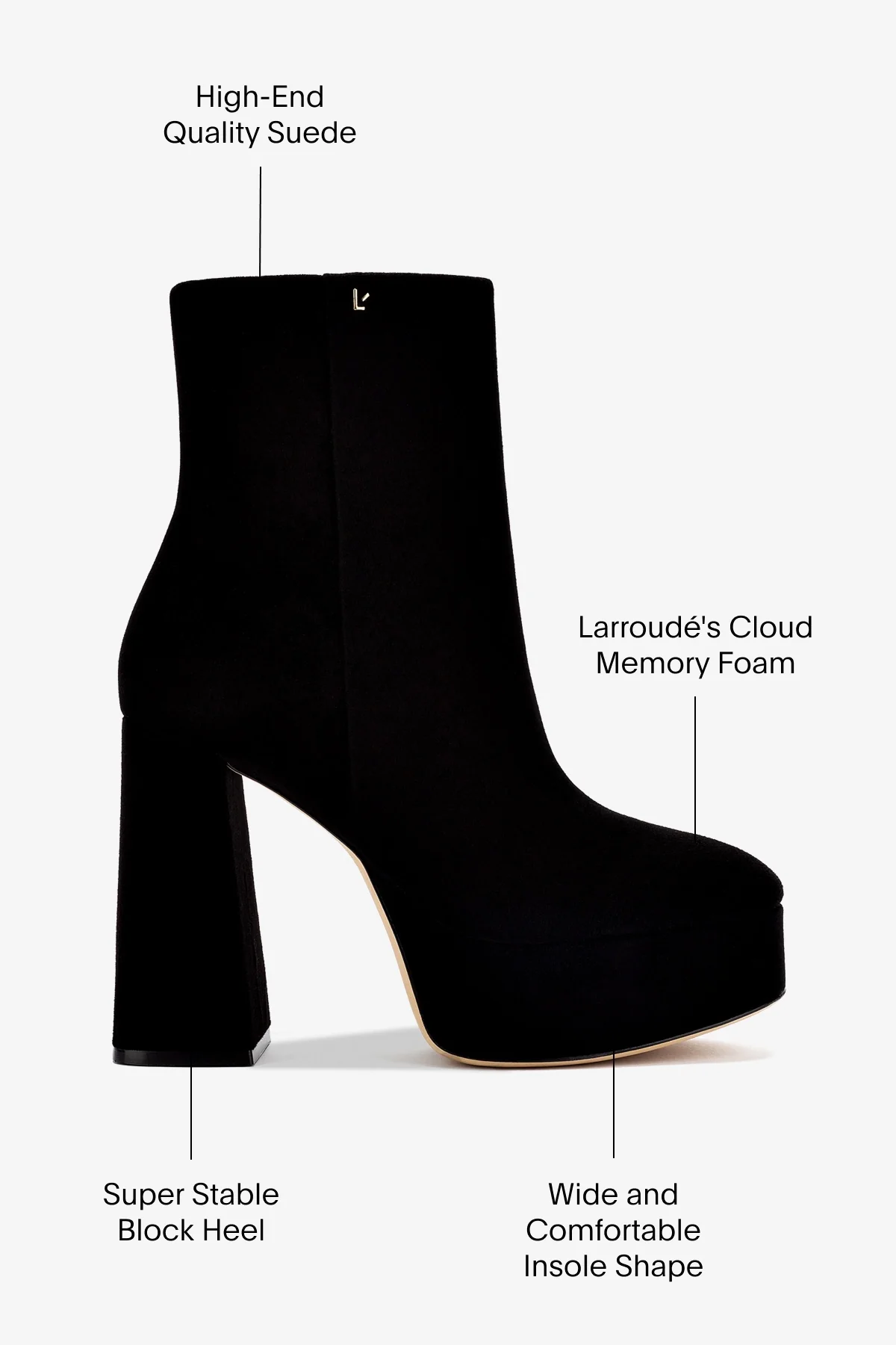 Dolly Boot In Black Suede - Image 5
