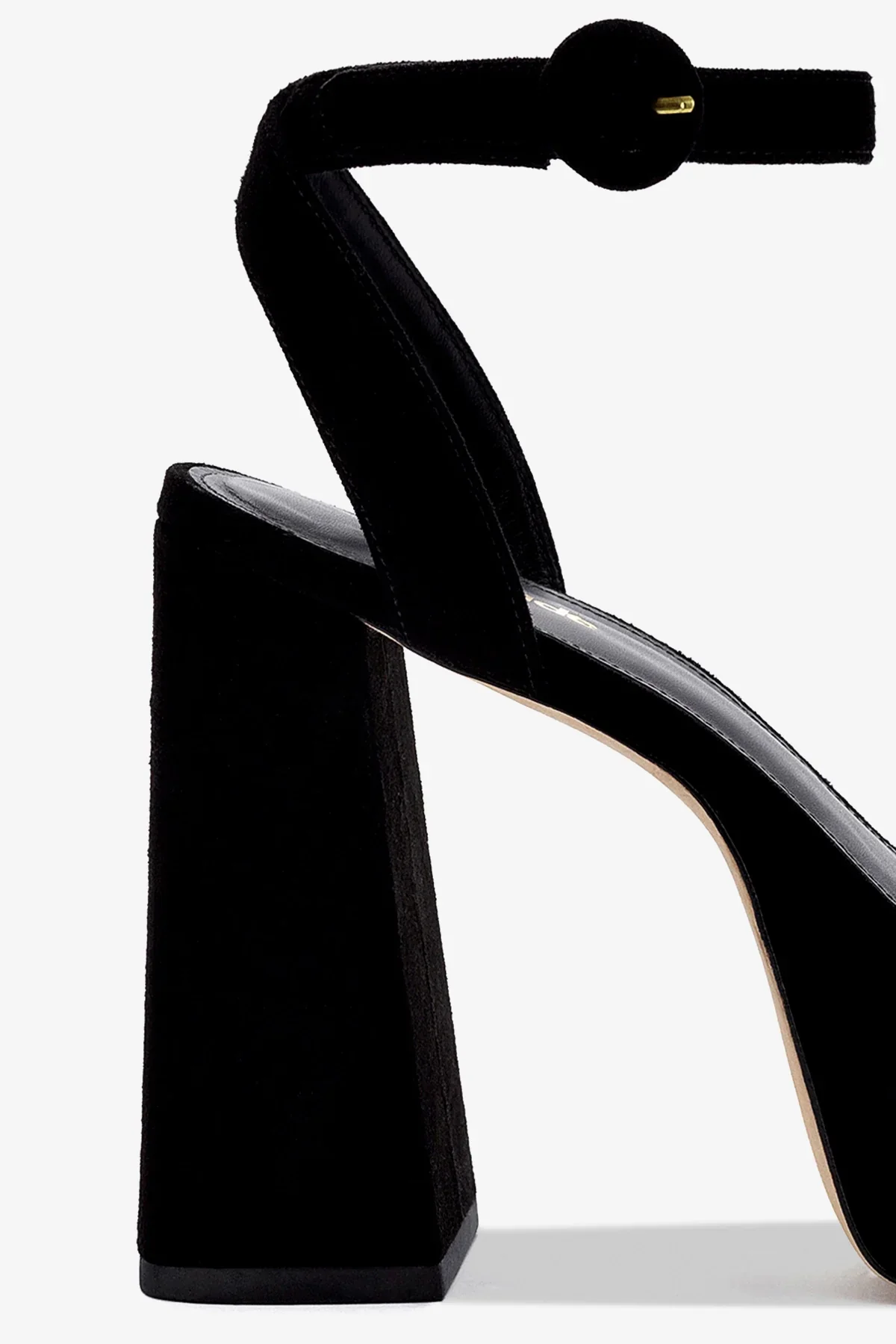 Dolly Sandal In Black Suede - Image 4