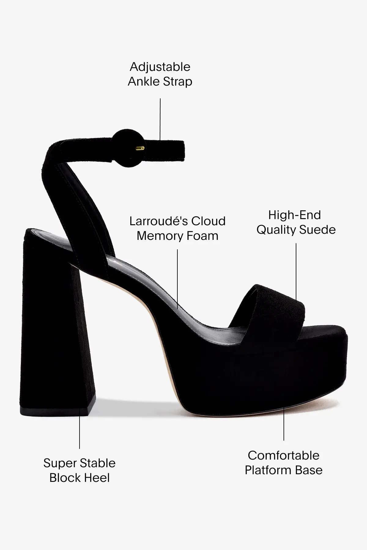Dolly Sandal In Black Suede - Image 5