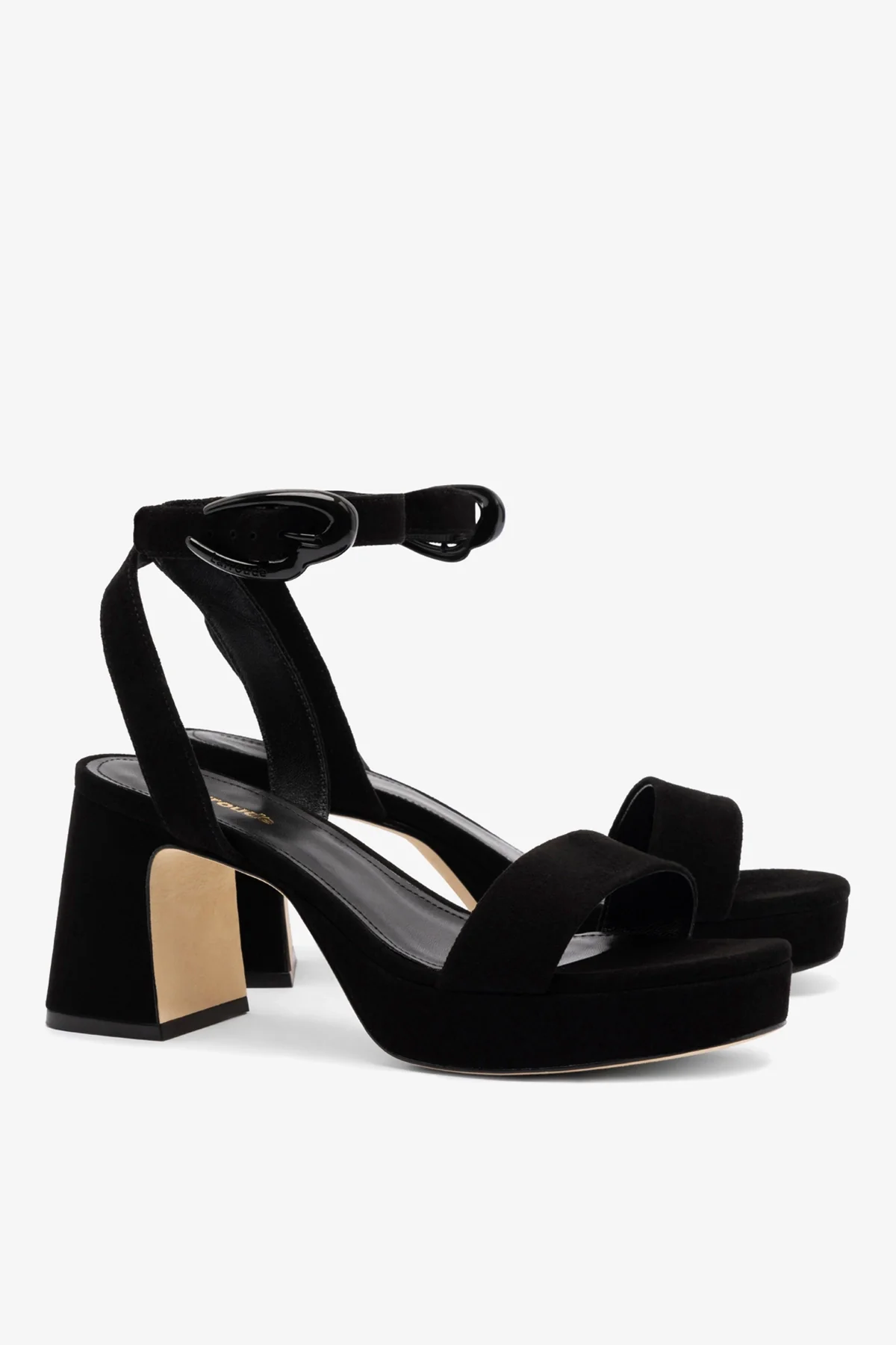 Dolly Verona Low Sandal In Black Suede - Image 3