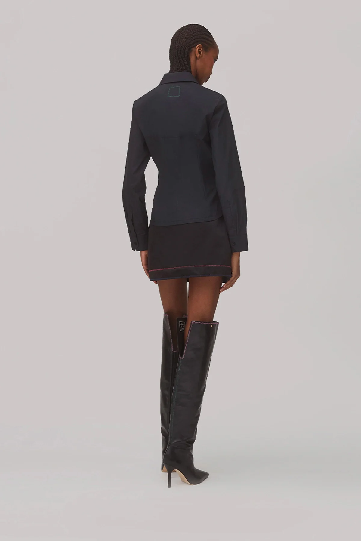 Eva Bustier Top In Black Percale - Image 4