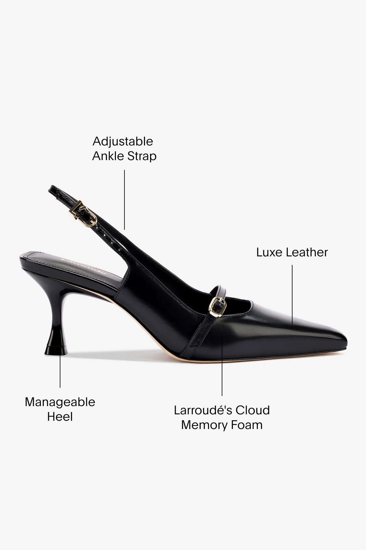 Ines Pump In Black Leather - Image 5