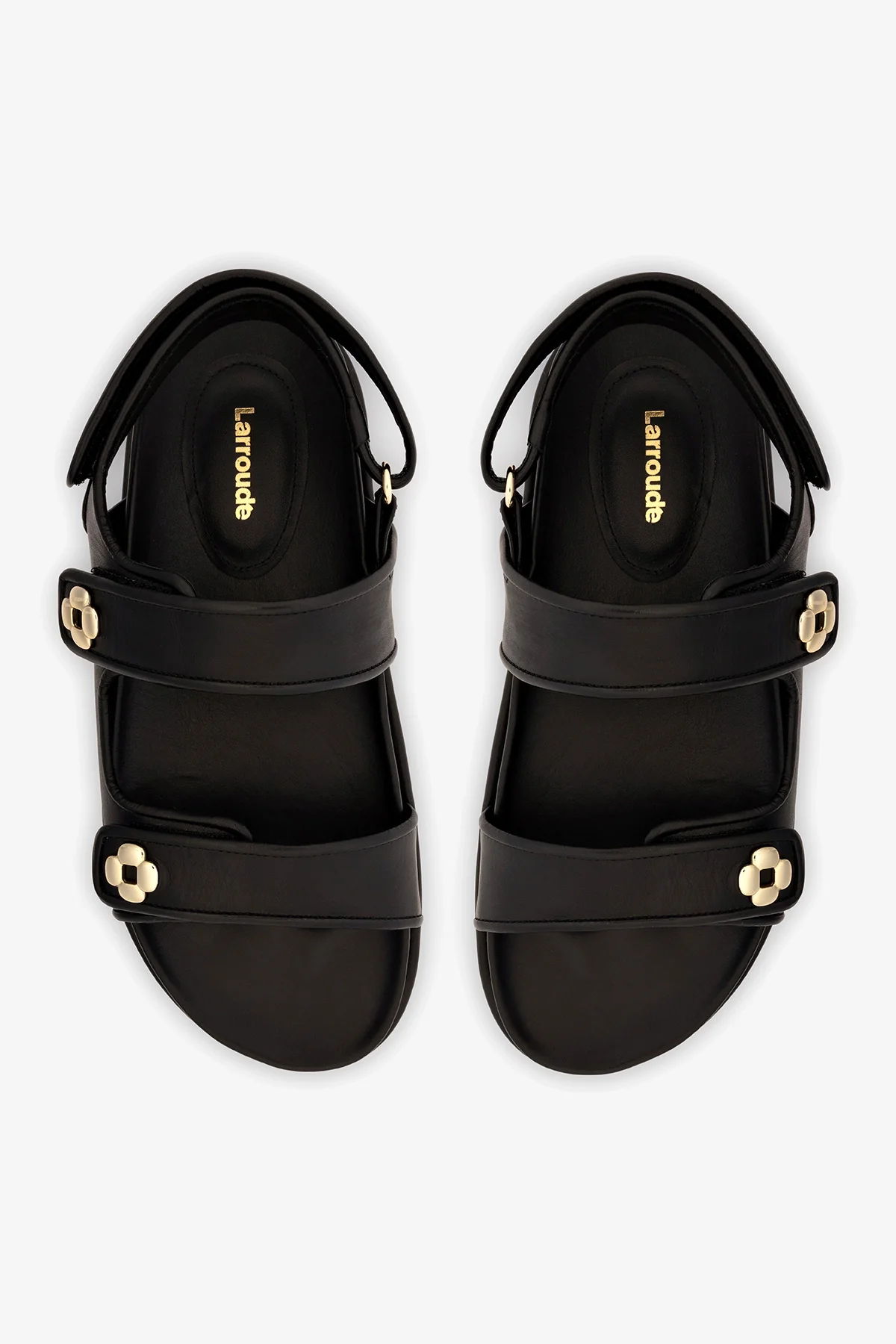Jetty Sandal In Black Leather - Image 6