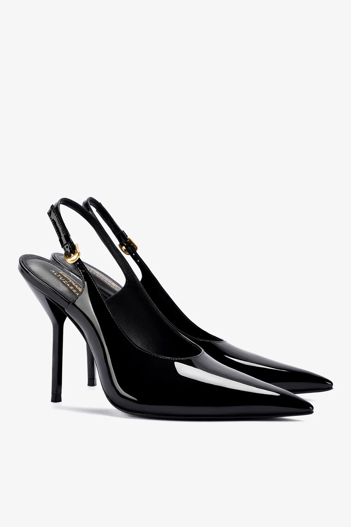 Larroudé x Altuzarra Pump In Black Patent Leather - Image 3