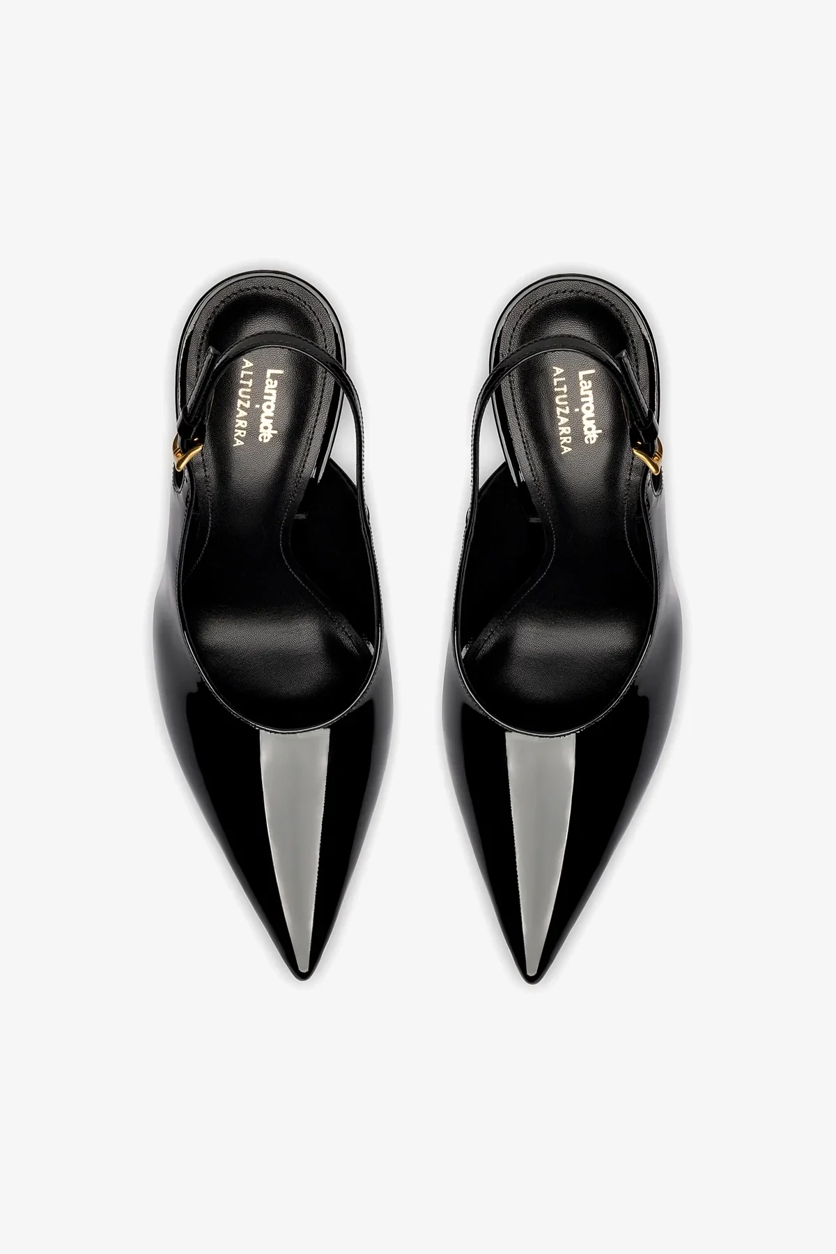 Larroudé x Altuzarra Pump In Black Patent Leather - Image 7