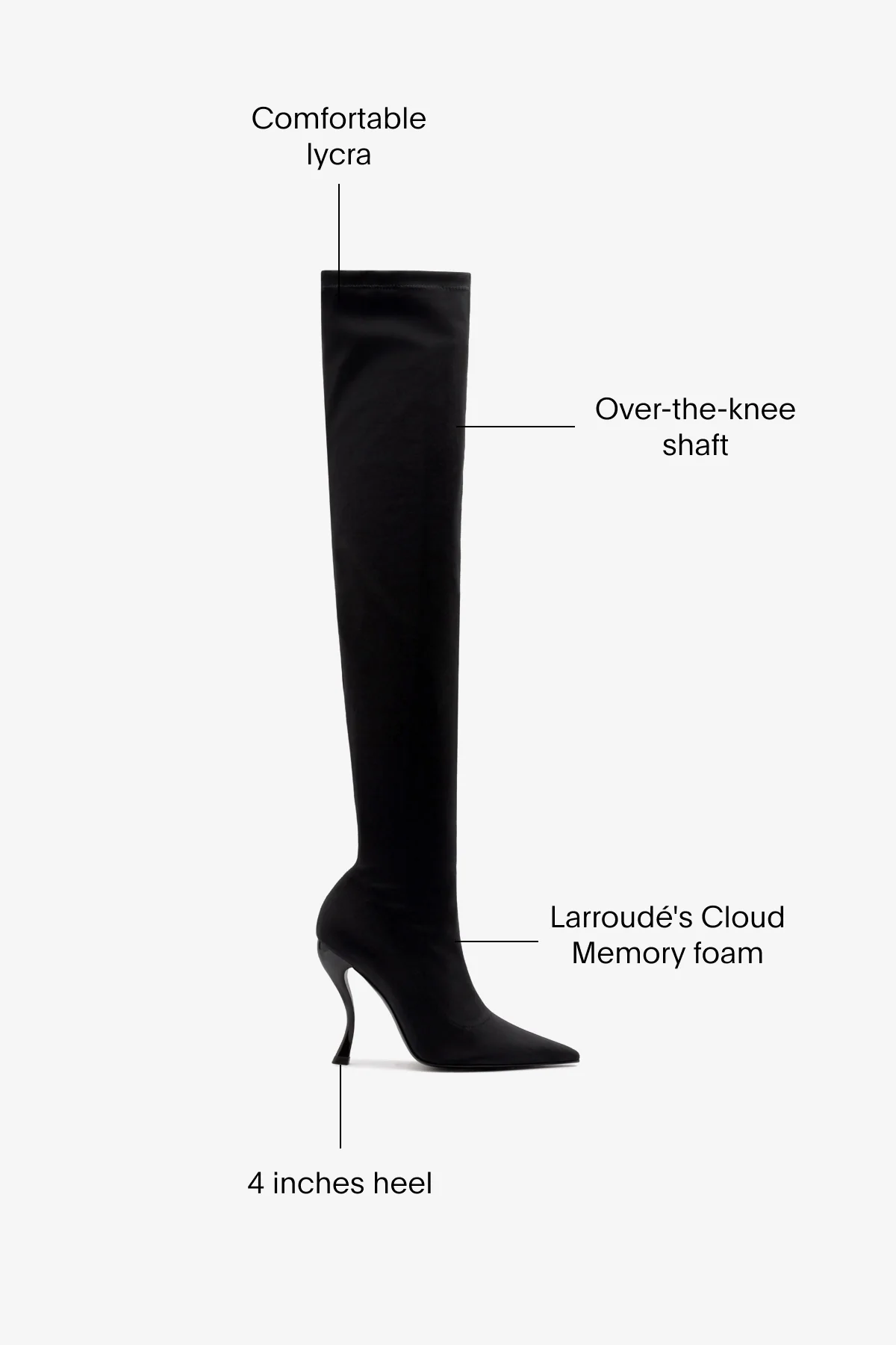 Larroudé by Nicolò B. Anastasia Boot In Black Lycra - Image 5