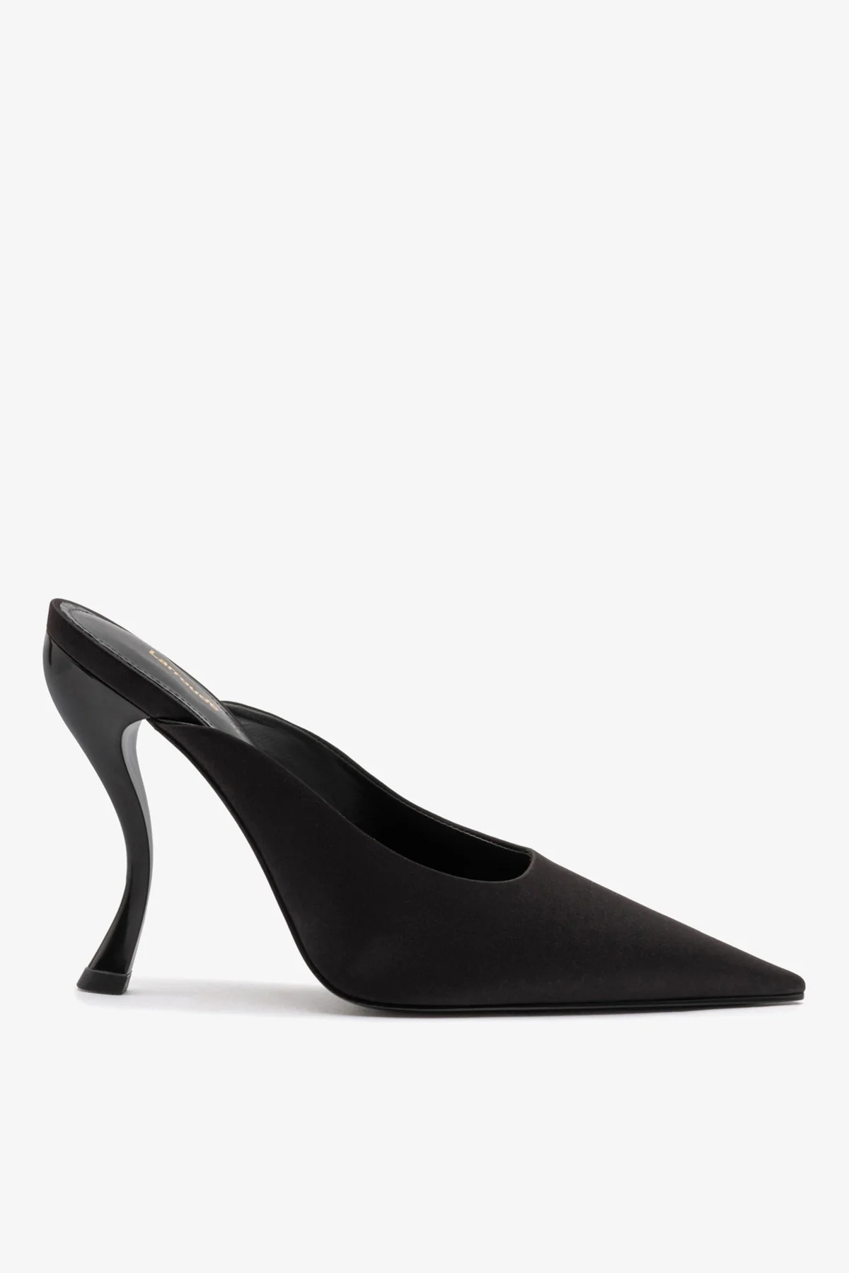 Larroudé by Nicolò B. Inna Mule In Black Satin