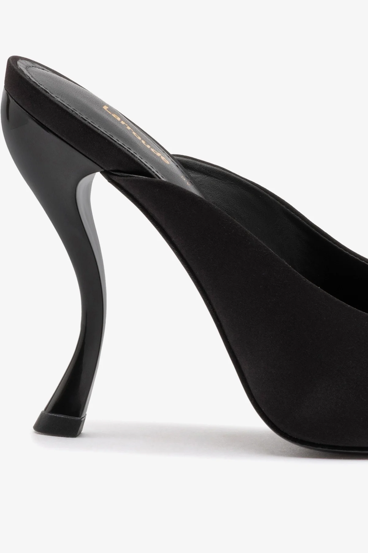 Larroudé by Nicolò B. Inna Mule In Black Satin - Image 4