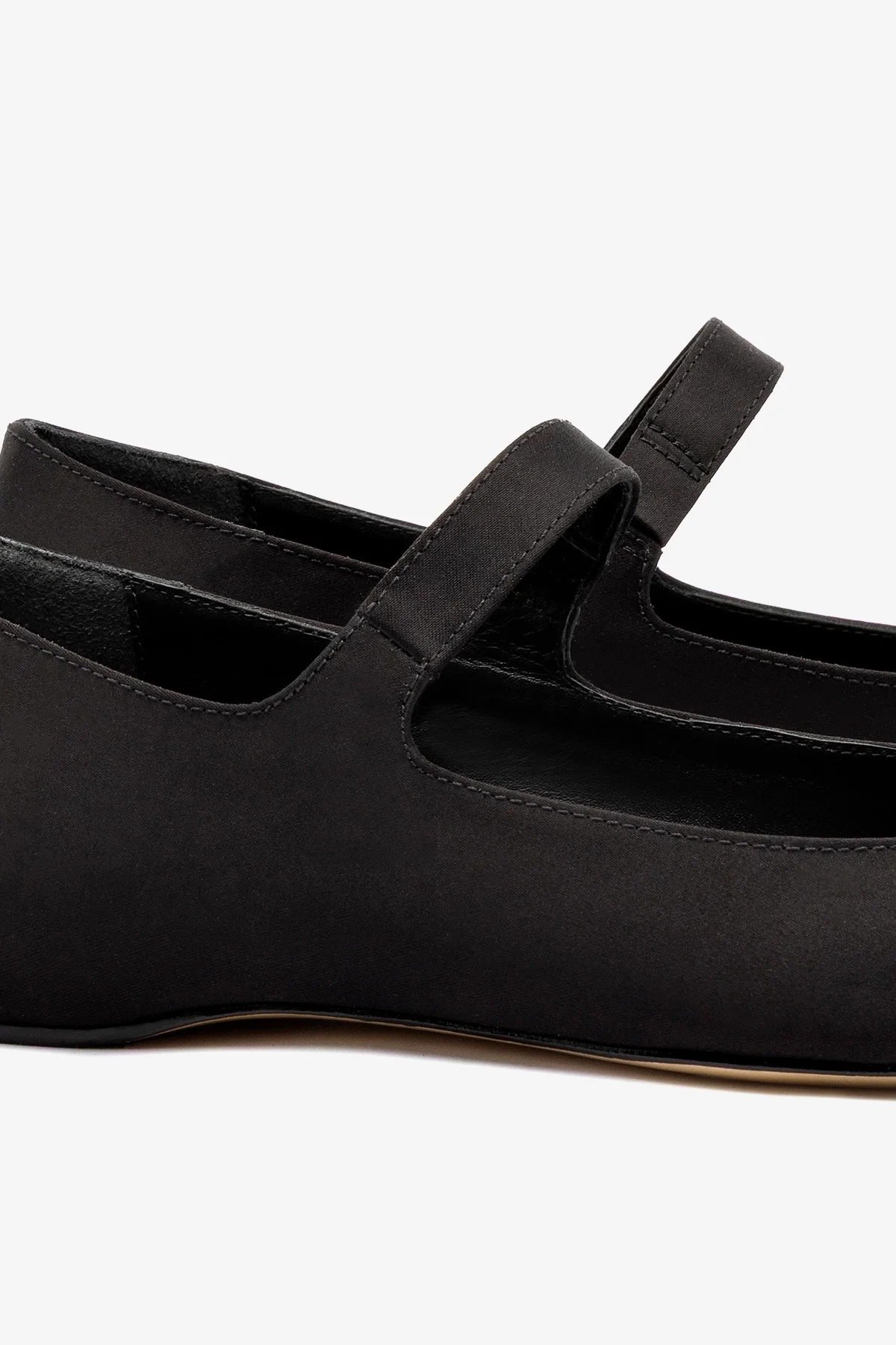 Larroudé by Nicolò B. Maria Ballet Flat In Black Satin - Image 4