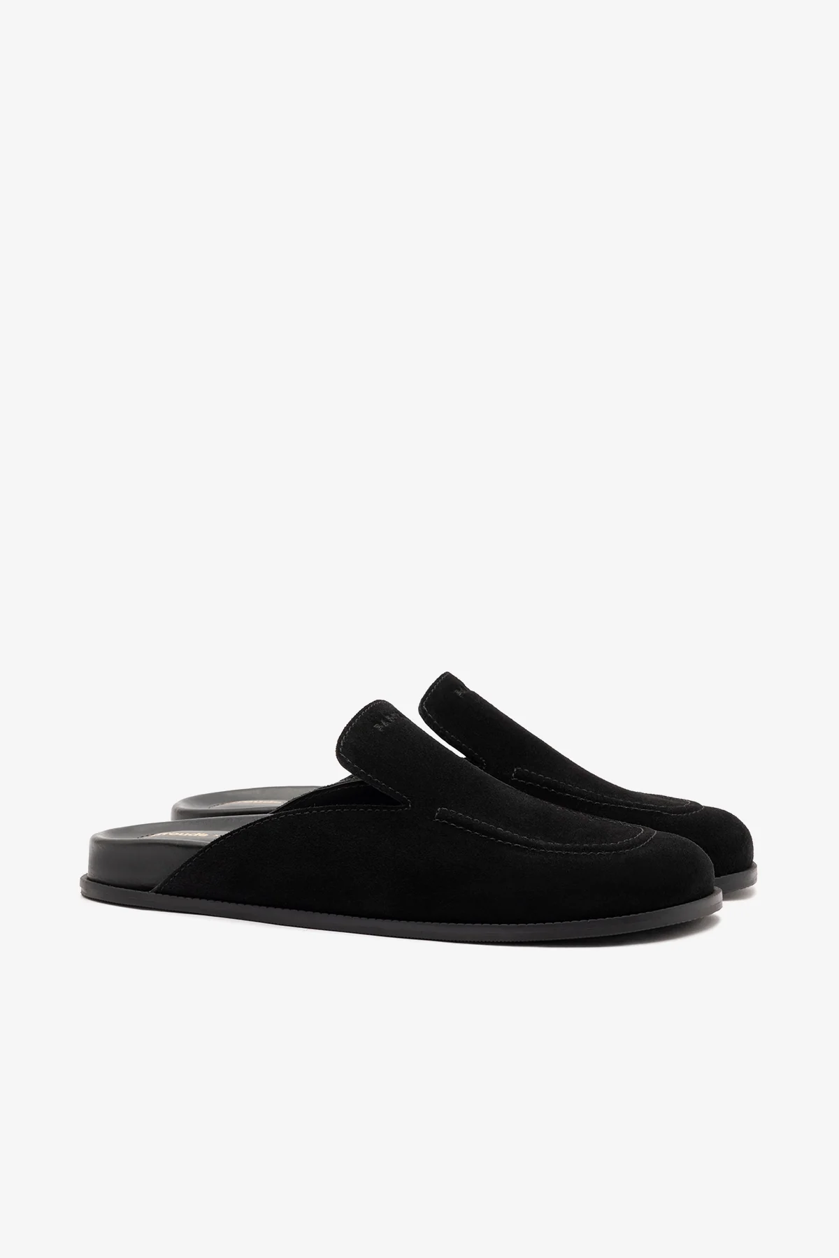 Larroudé x Parke Clog In Black Suede - Image 3