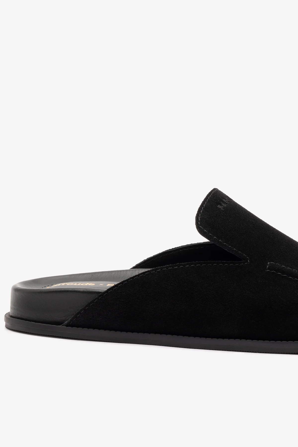 Larroudé x Parke Clog In Black Suede - Image 4