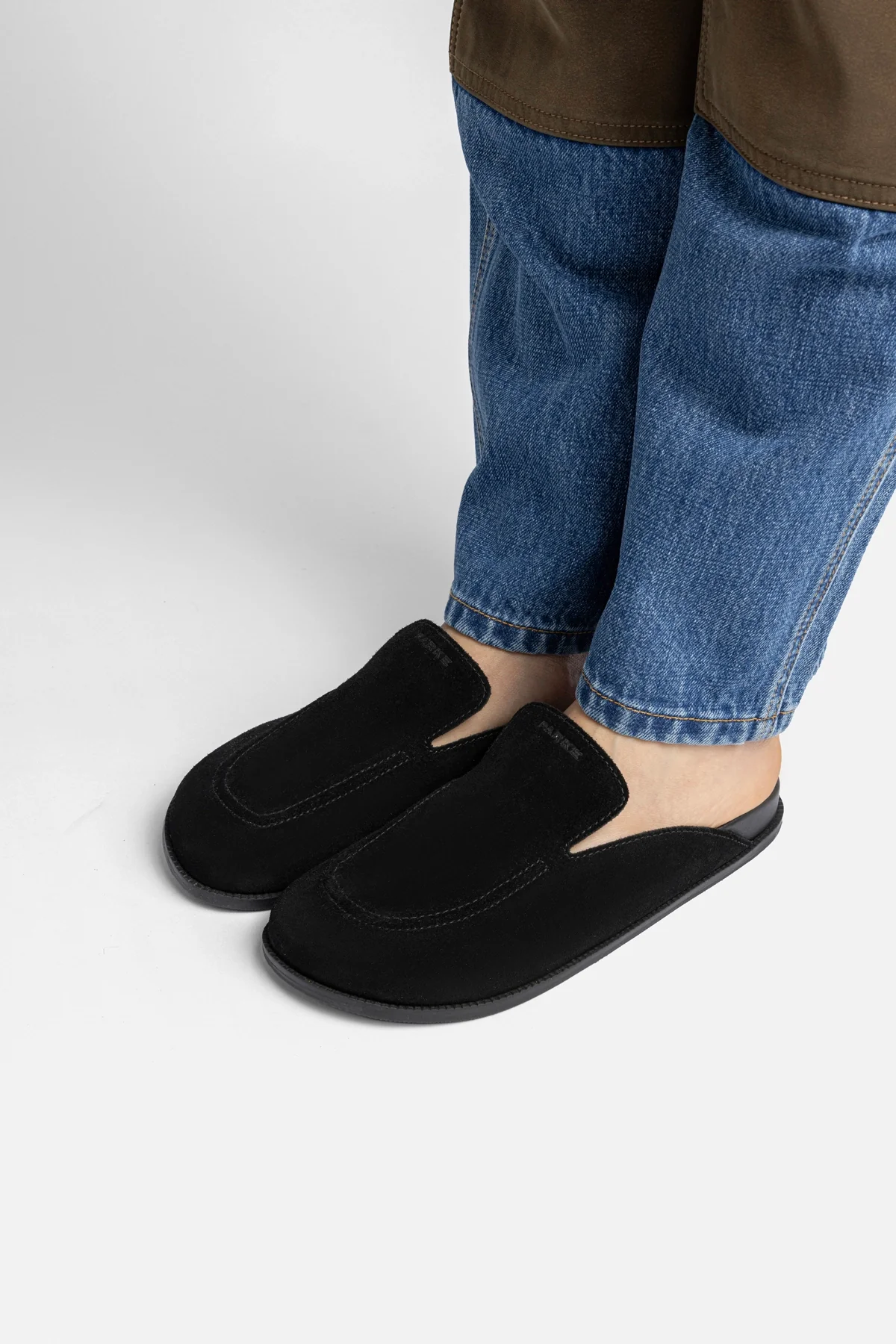 Larroudé x Parke Clog In Black Suede - Image 6