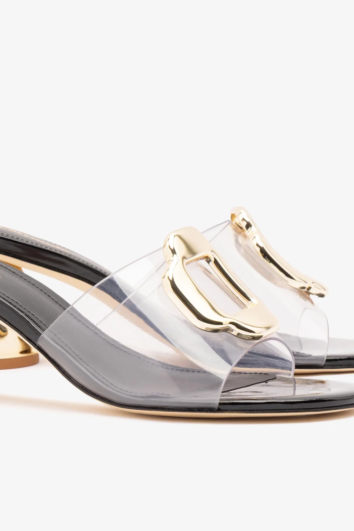Margherita Clear Mule Black Patent Leather - Image 4