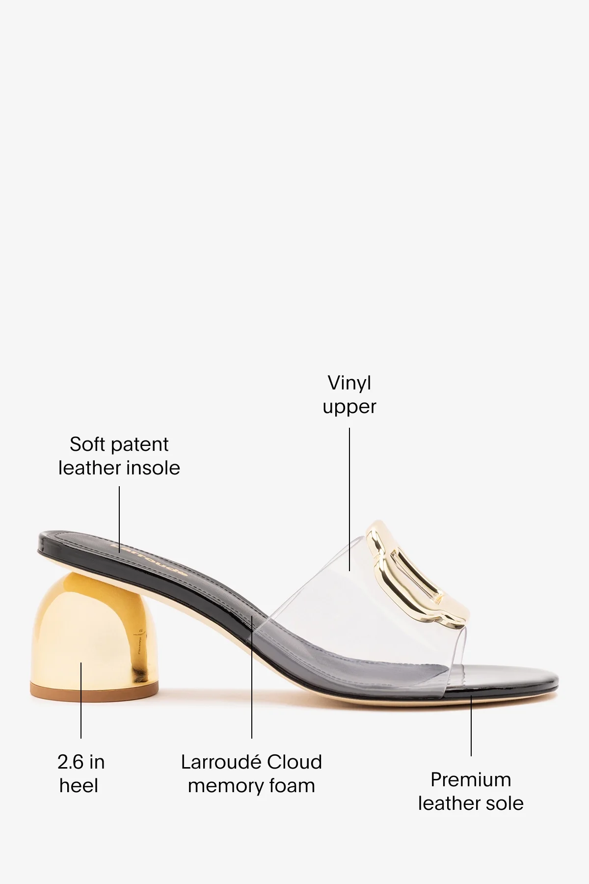 Margherita Clear Mule Black Patent Leather - Image 5