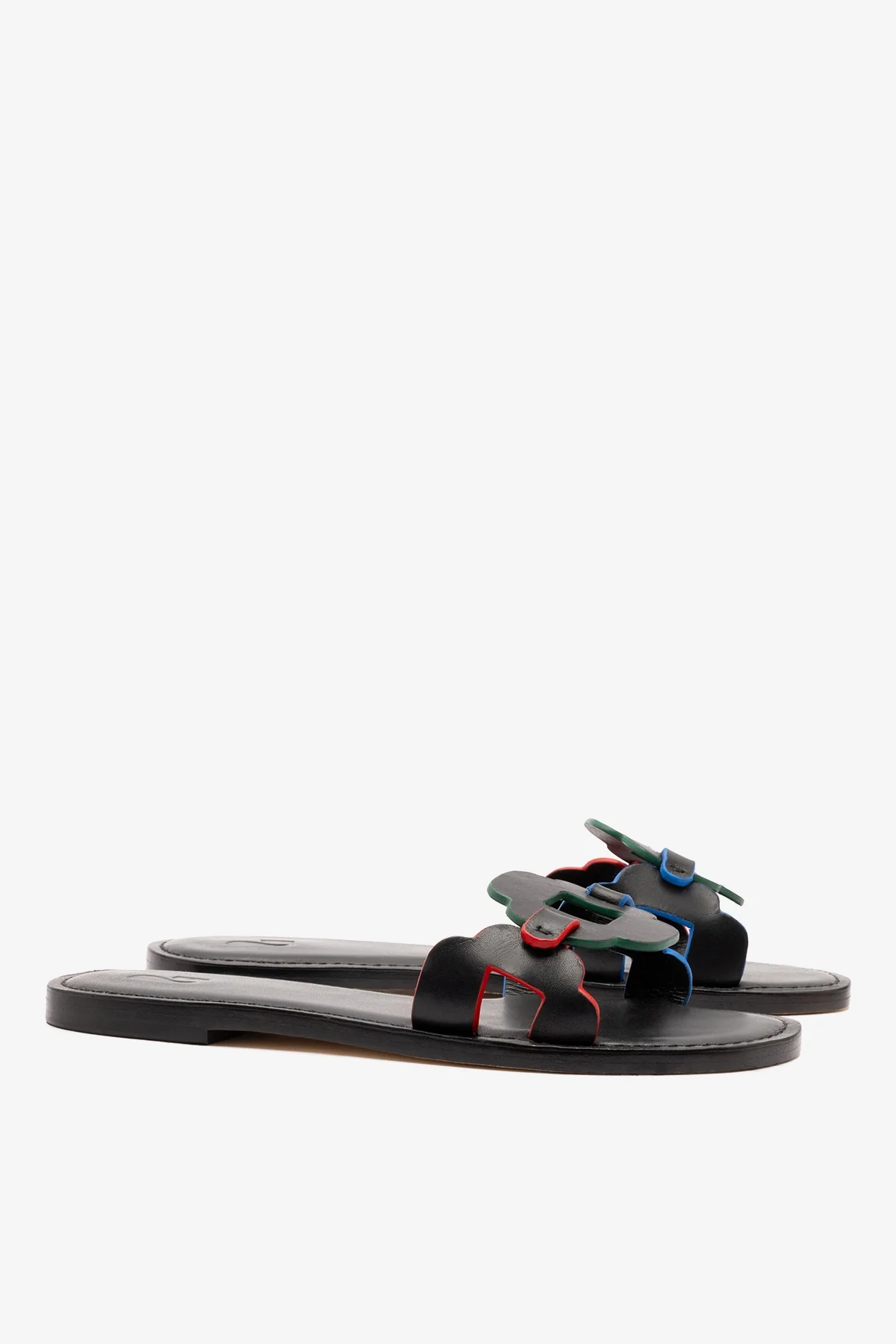 Margherita Slide In Black Leather - Image 3