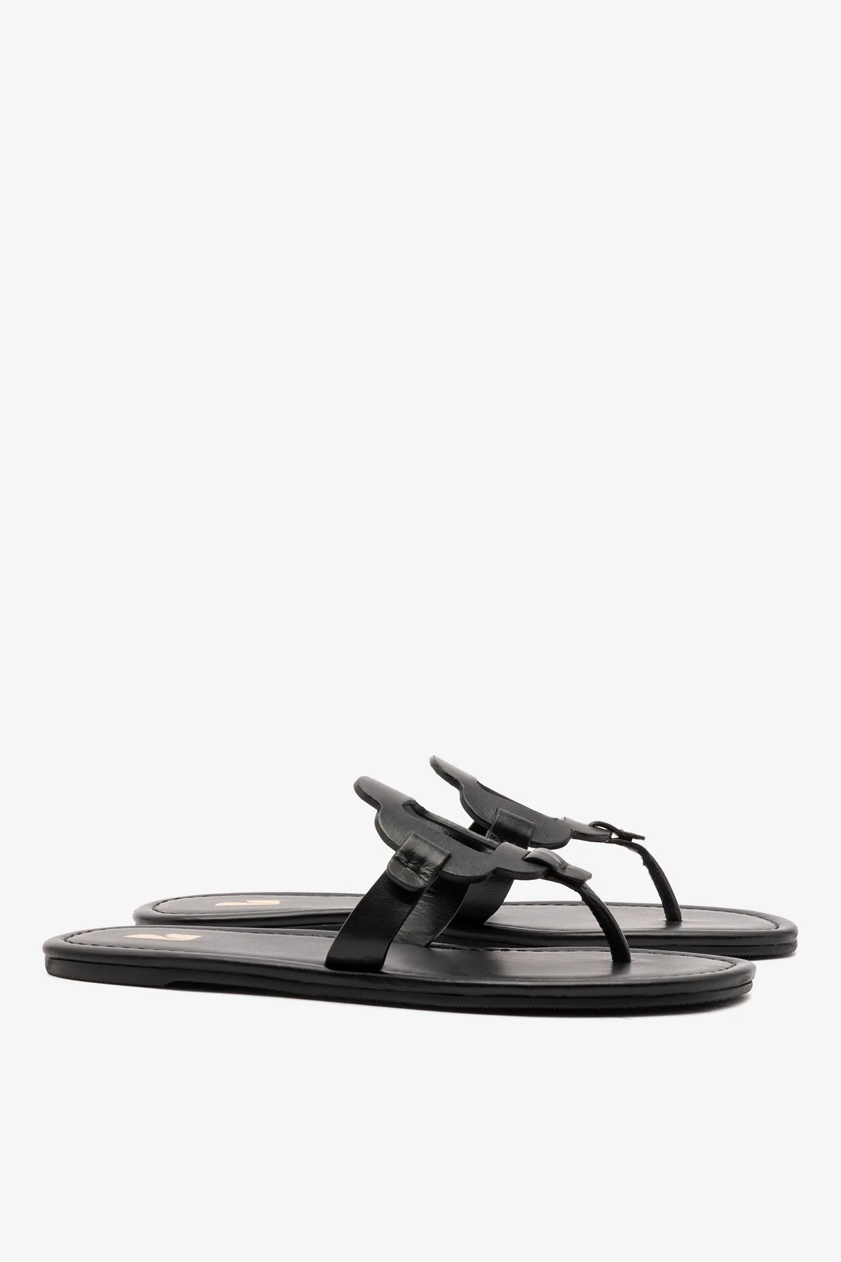 Margherita Thong Sandal In Black Leather - Image 3