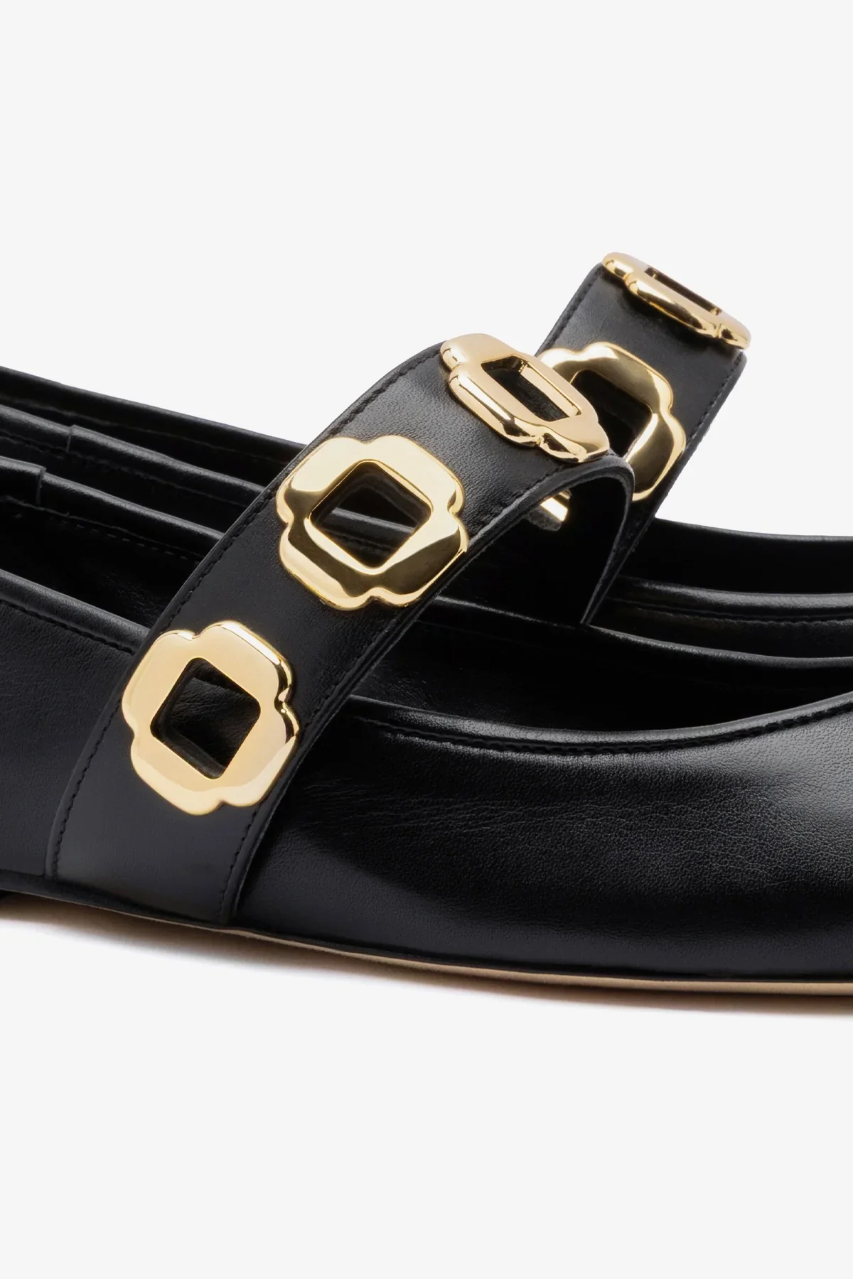 Milan Ballet Flat In Black Leather - Image 4