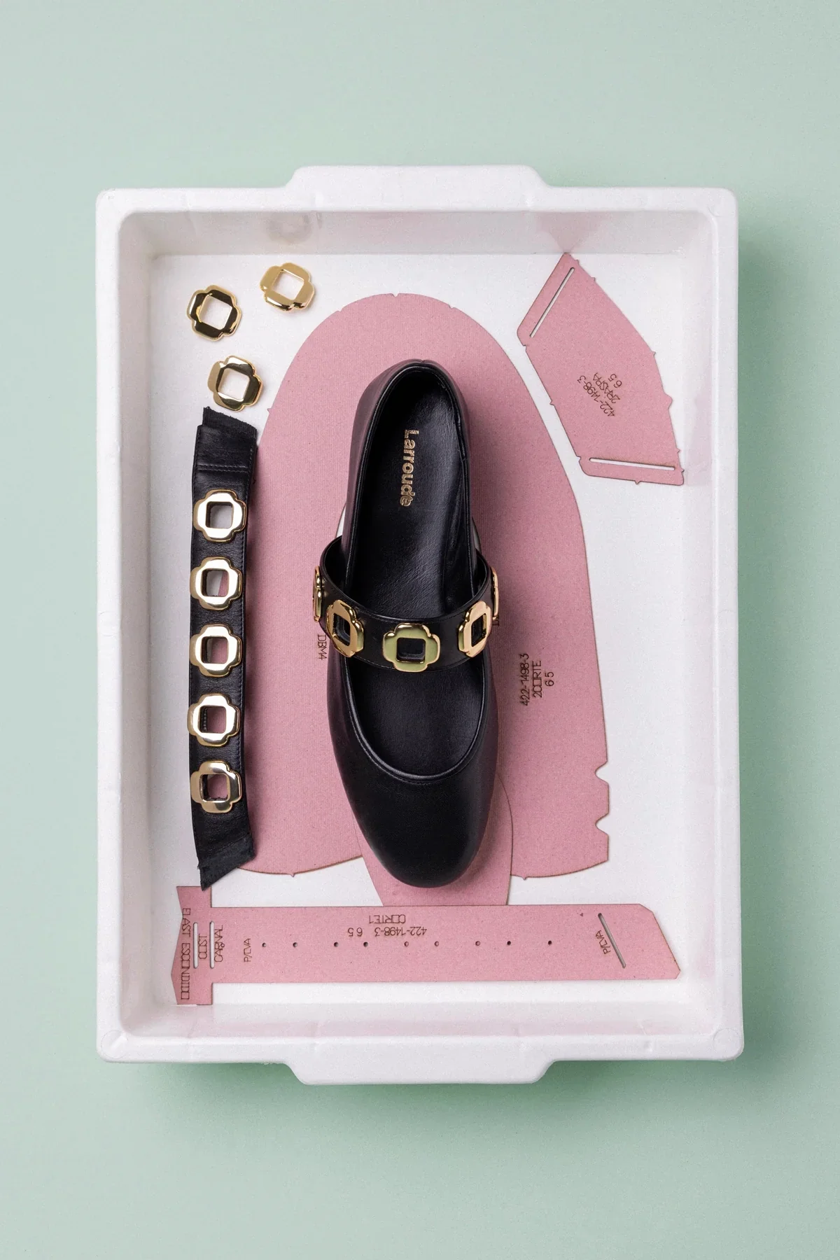 Milan Ballet Flat In Black Leather - Image 6